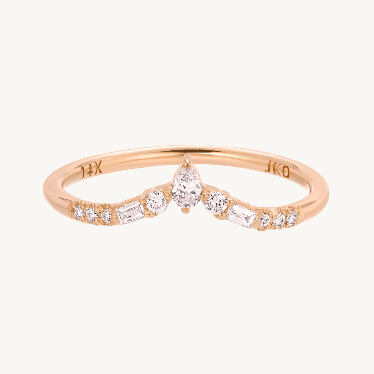 Diamond Baguette Peak Equilibrium Ring - Image 12