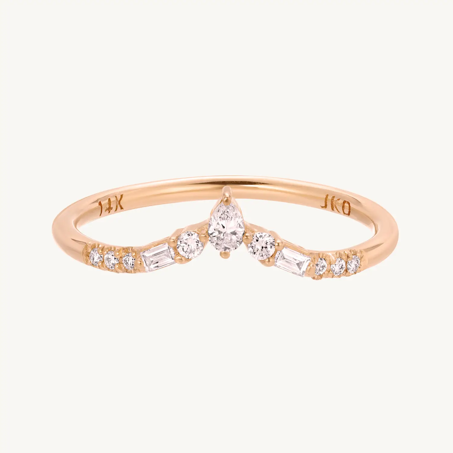 Diamond Baguette Peak Equilibrium Ring - Image 3