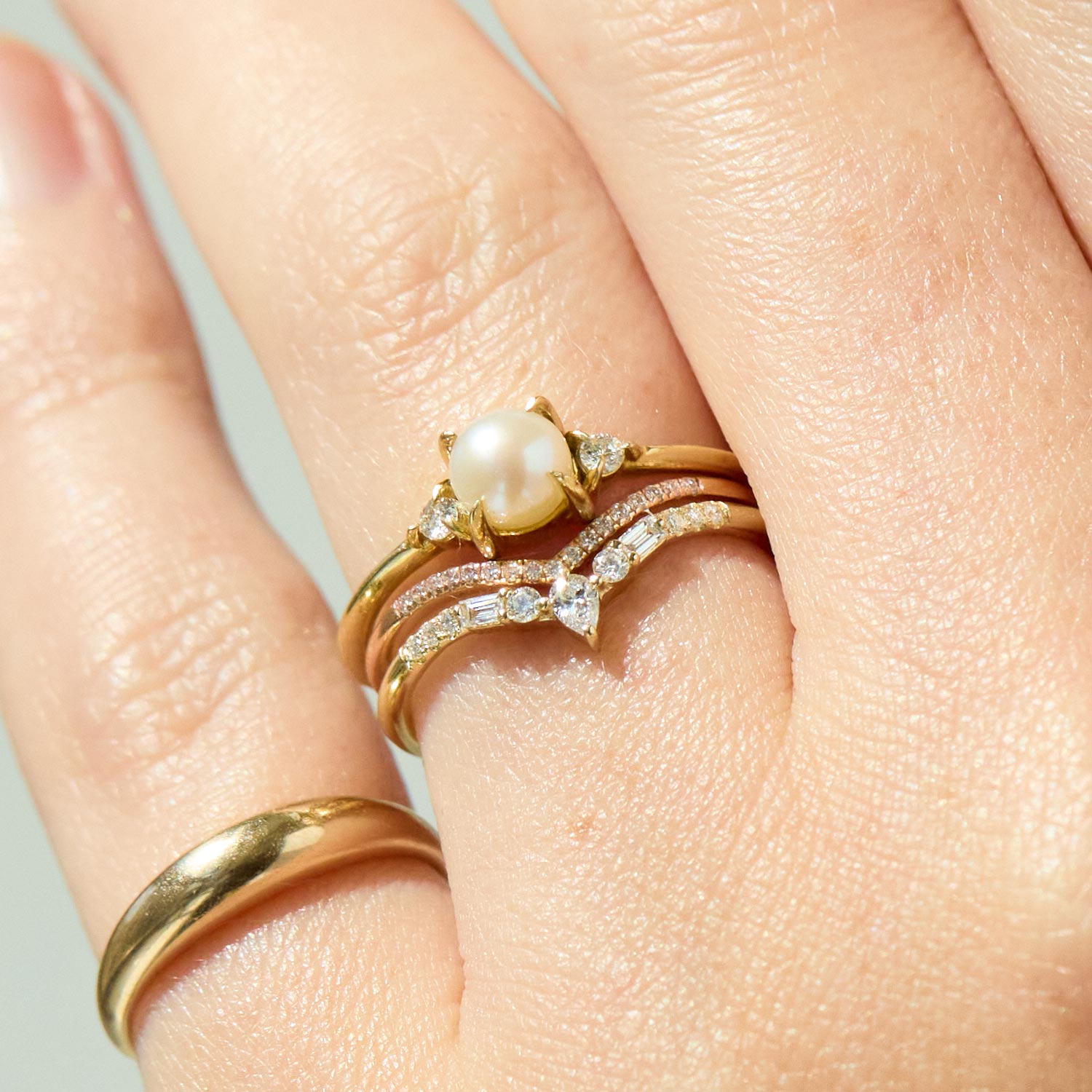 Diamond Baguette Peak Equilibrium Ring - Image 5