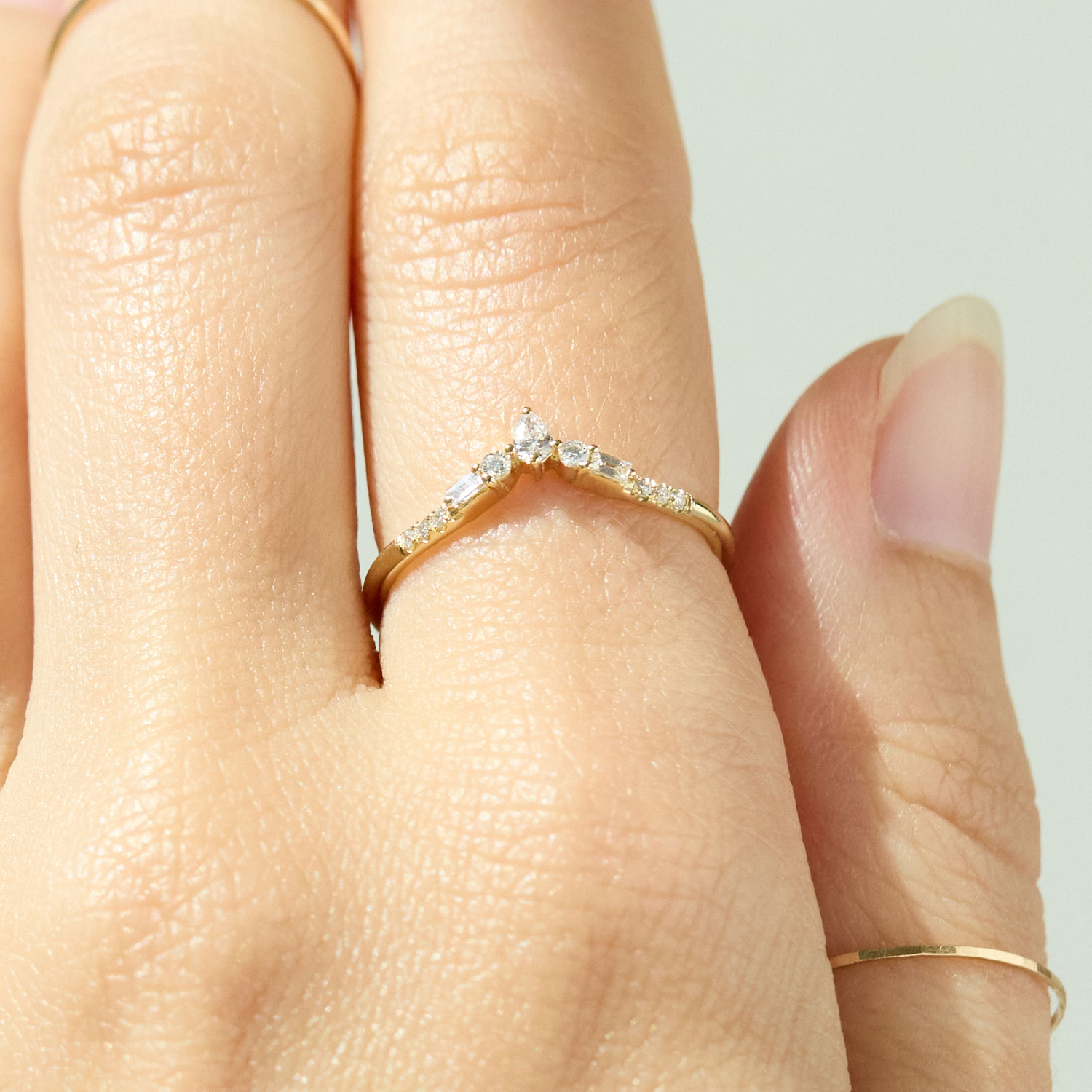 Diamond Baguette Peak Equilibrium Ring - Image 4