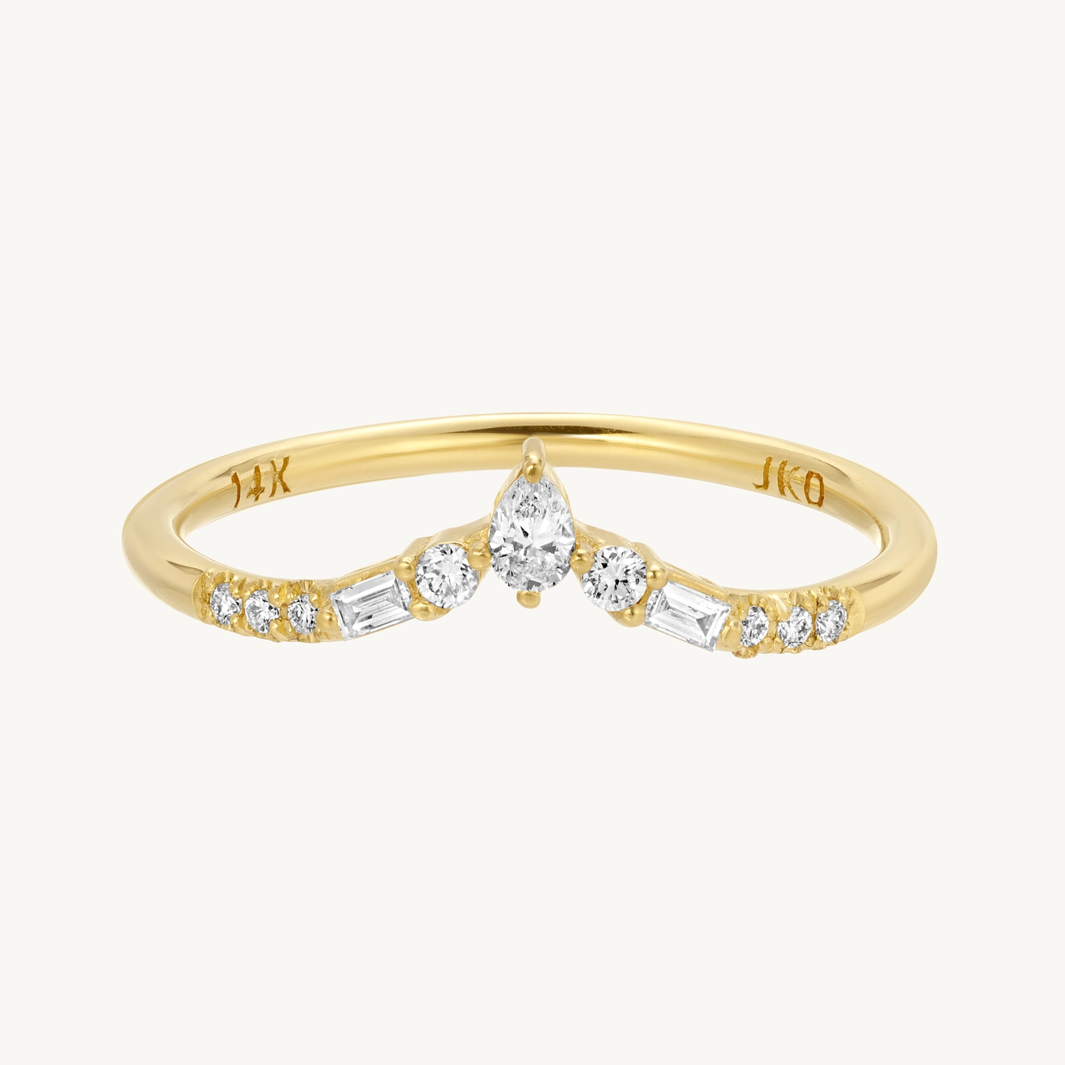 Diamond Baguette Peak Equilibrium Ring - Image 10