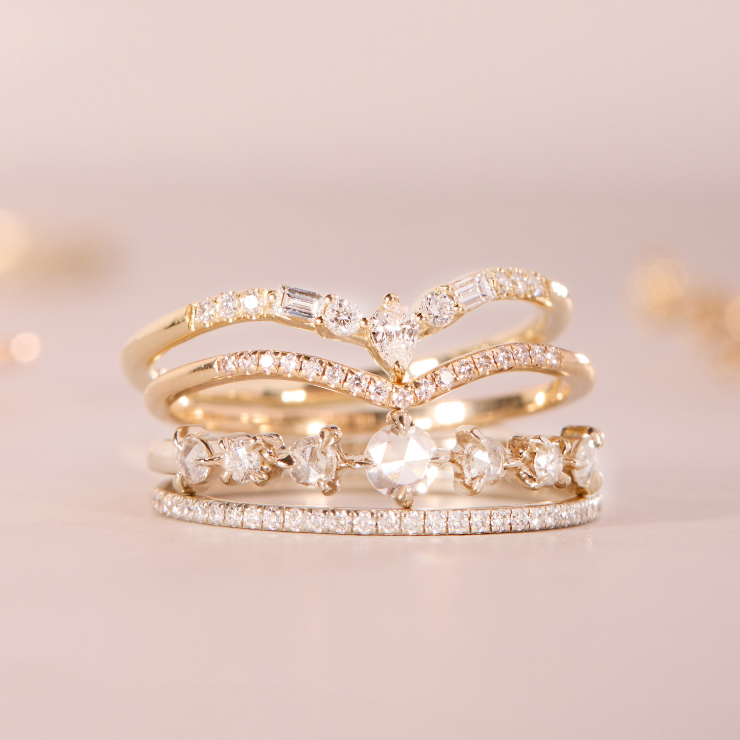 Diamond Baguette Peak Equilibrium Ring - Image 8