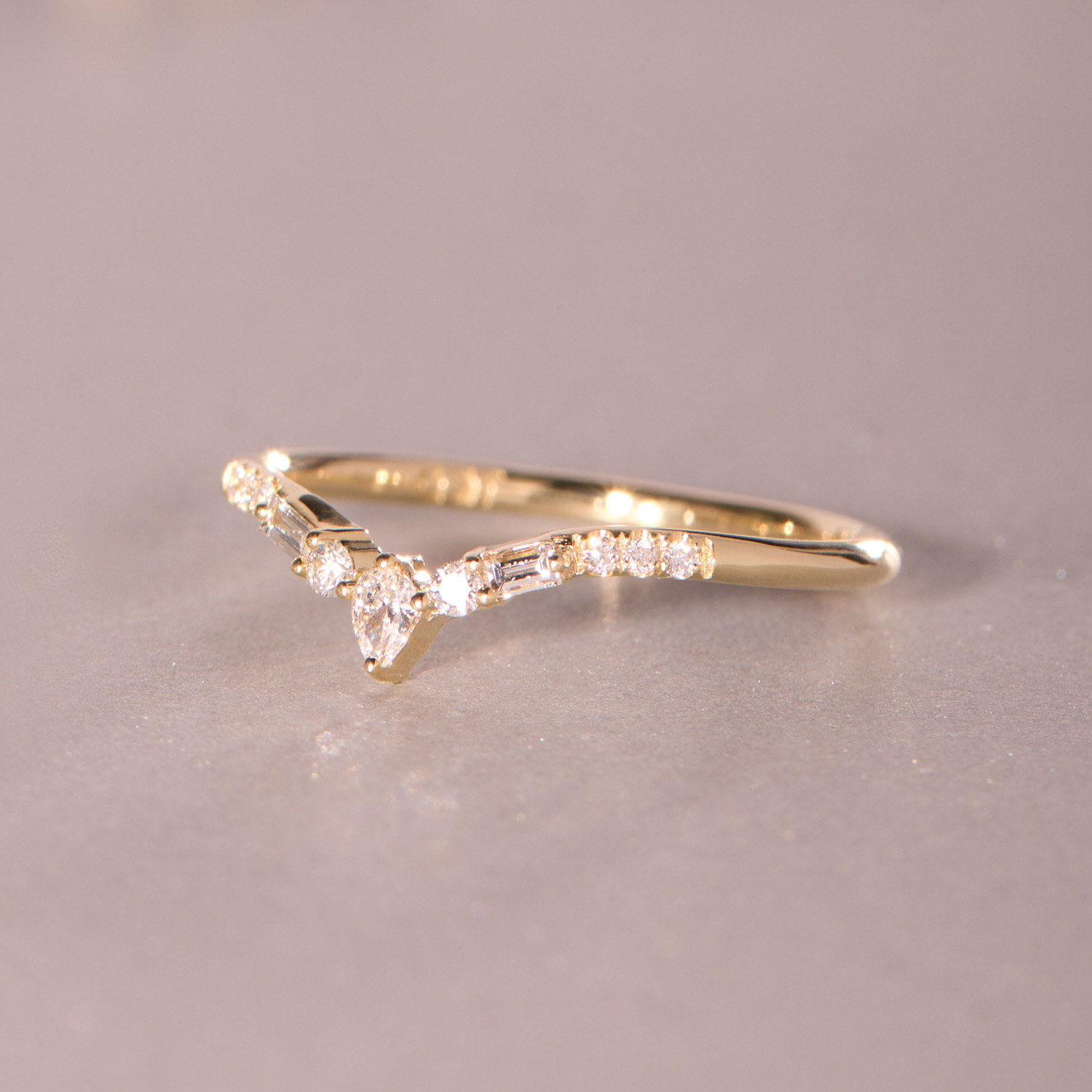 Diamond Baguette Peak Equilibrium Ring - Image 7