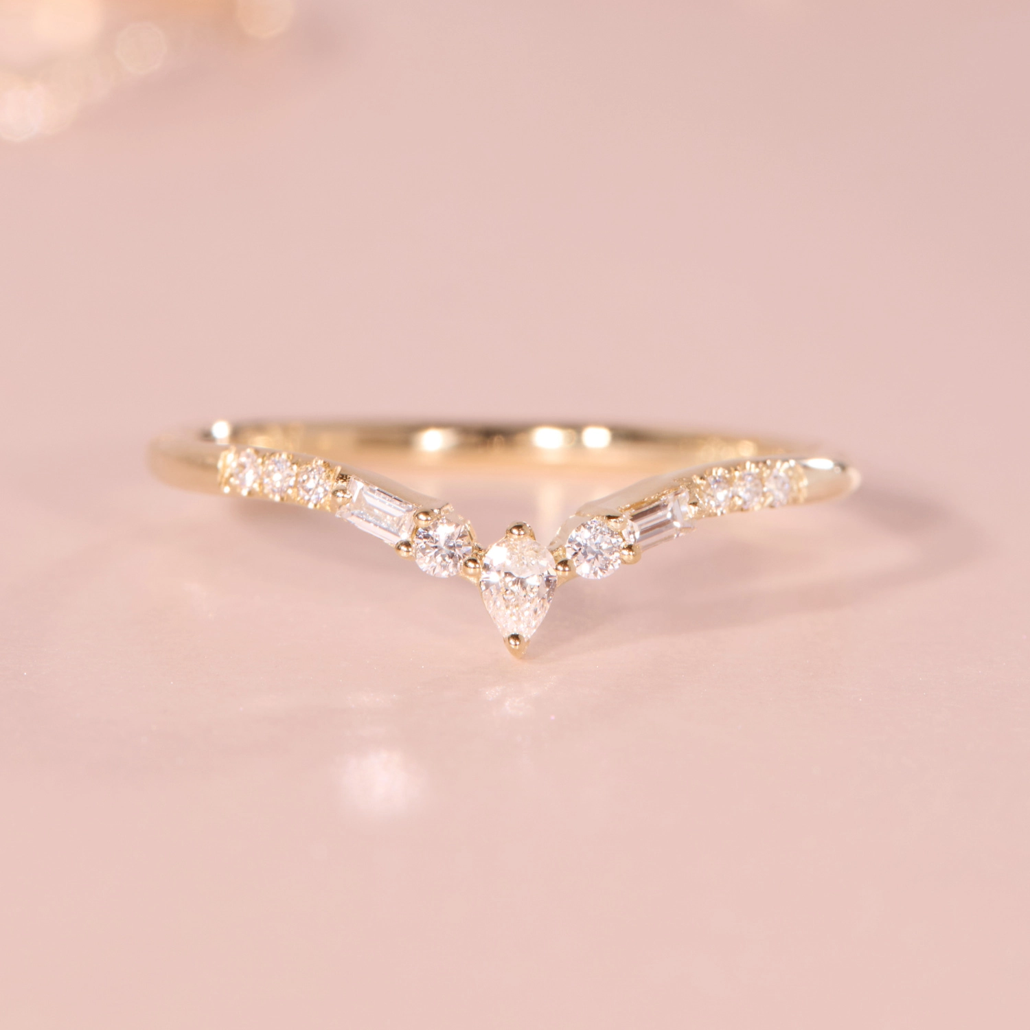 Diamond Baguette Peak Equilibrium Ring - Image 6