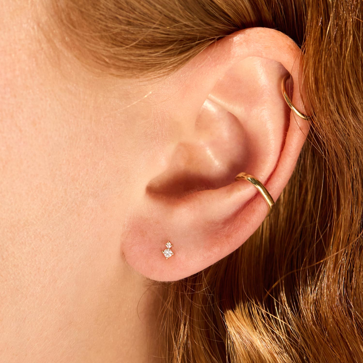 Alternative view of Diamond Duo Stud (single)