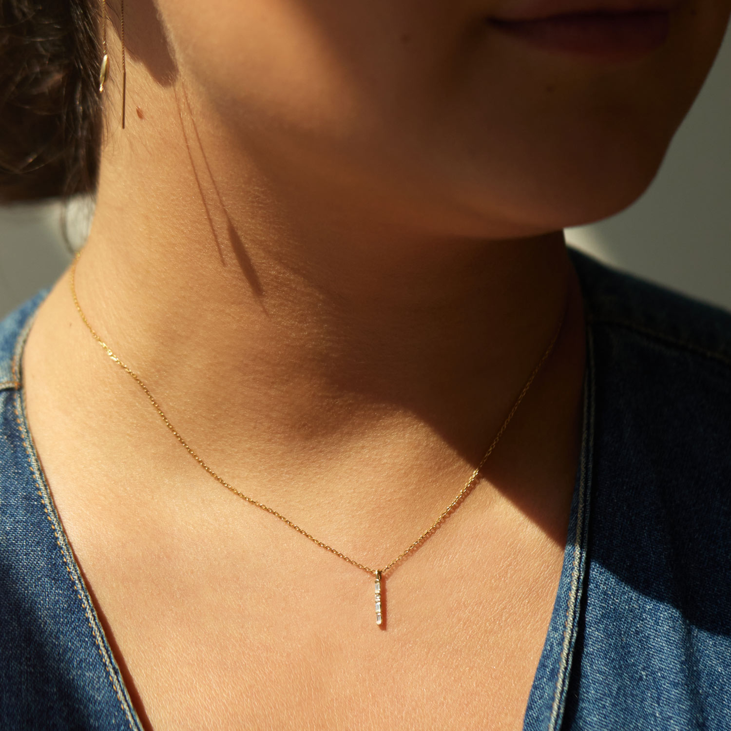 Alternative view of Diamond Solitude Necklace