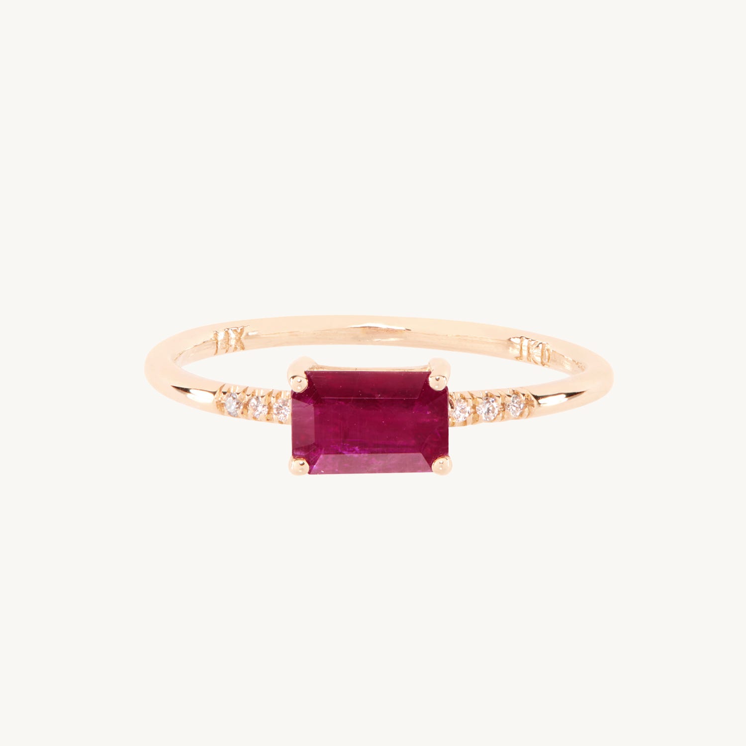 East West Ruby Ring