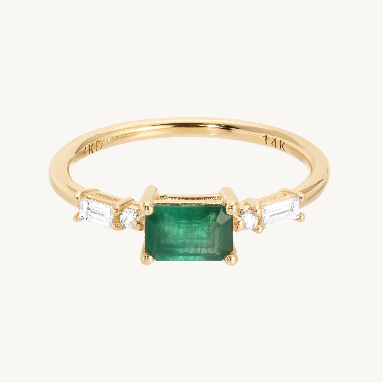 Etude Emerald and Diamond Ring