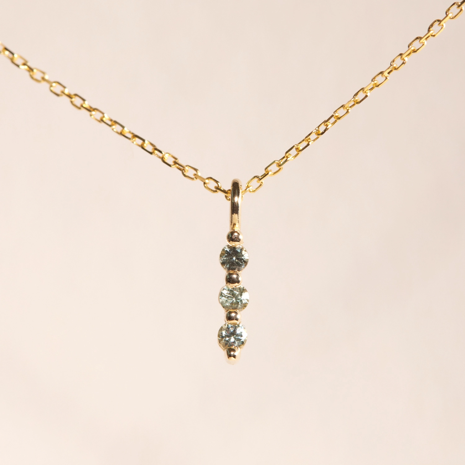 Green Sapphire Stack Necklace - Image 7