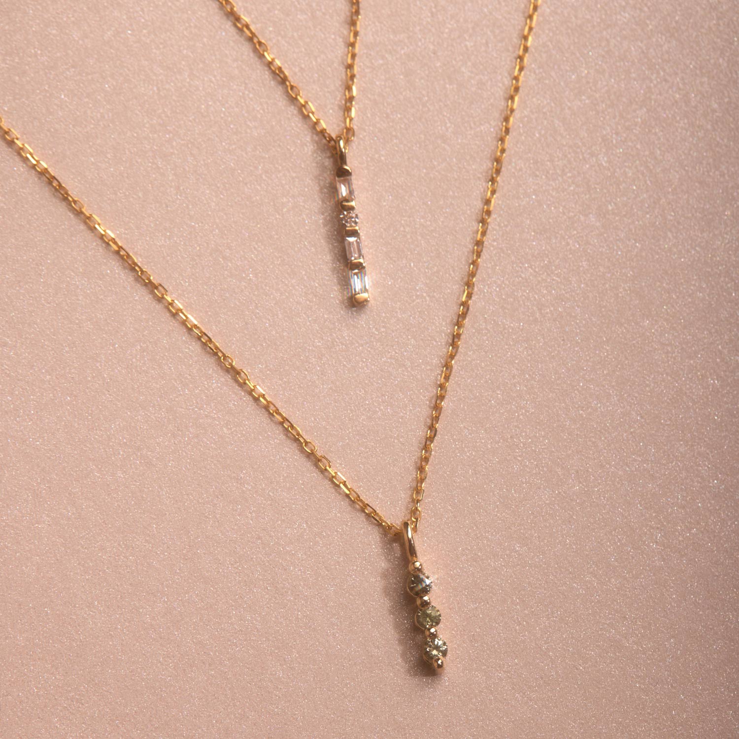 Green Sapphire Stack Necklace - Image 8