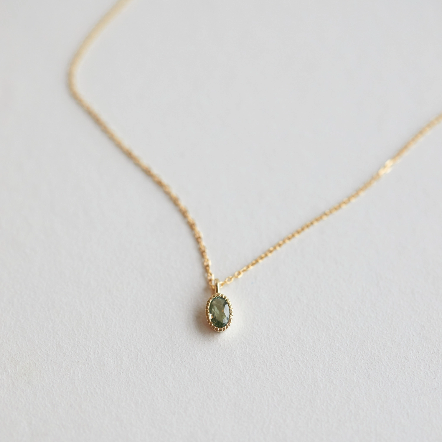 Caravaggio Necklace, Green Sapphire - Image 8