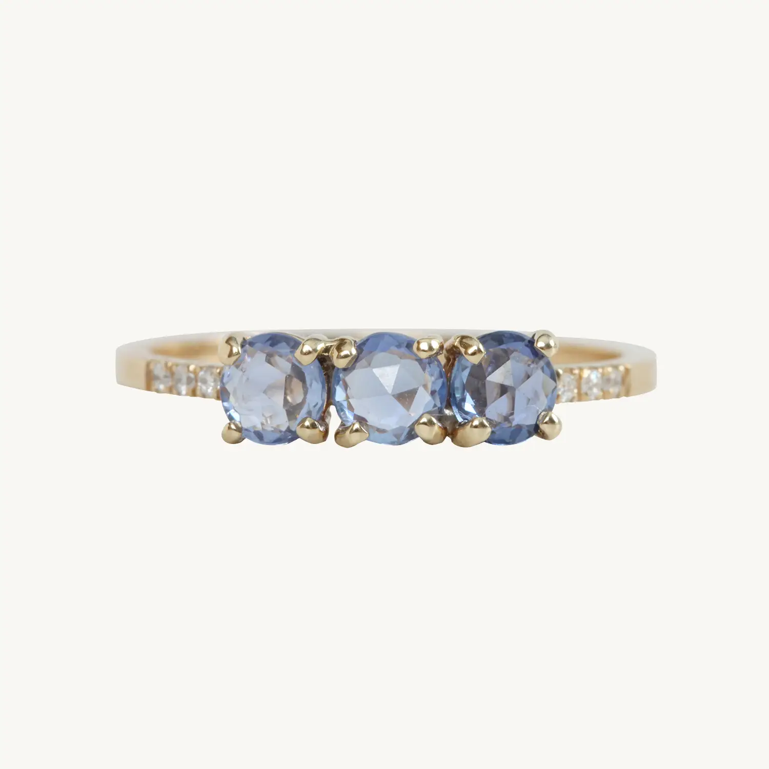 Painter's Blue Sapphire Ring with Diamonds