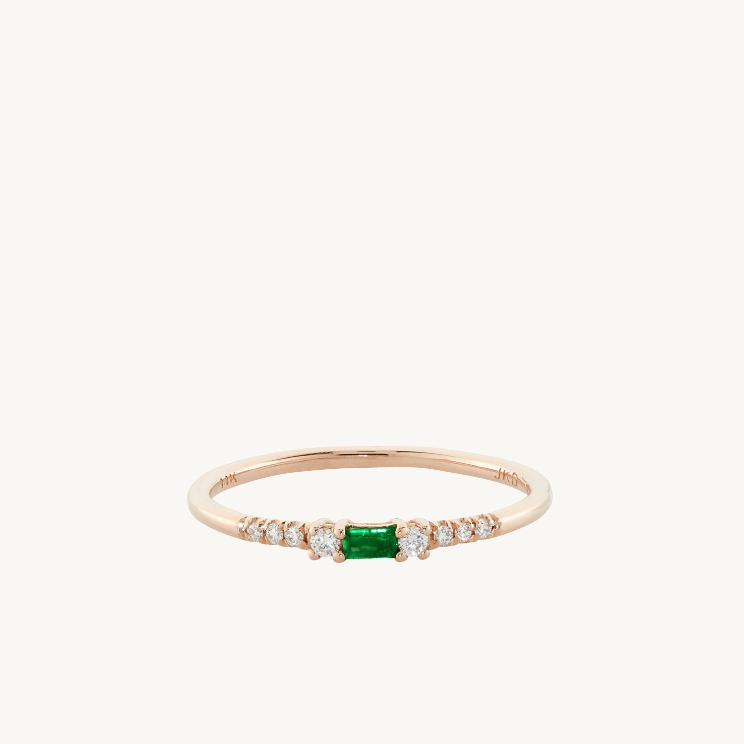 Baguette Emerald Equilibrium Ring