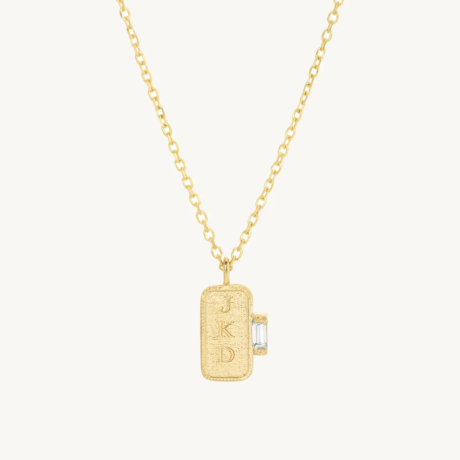 Baguette Signet Necklace