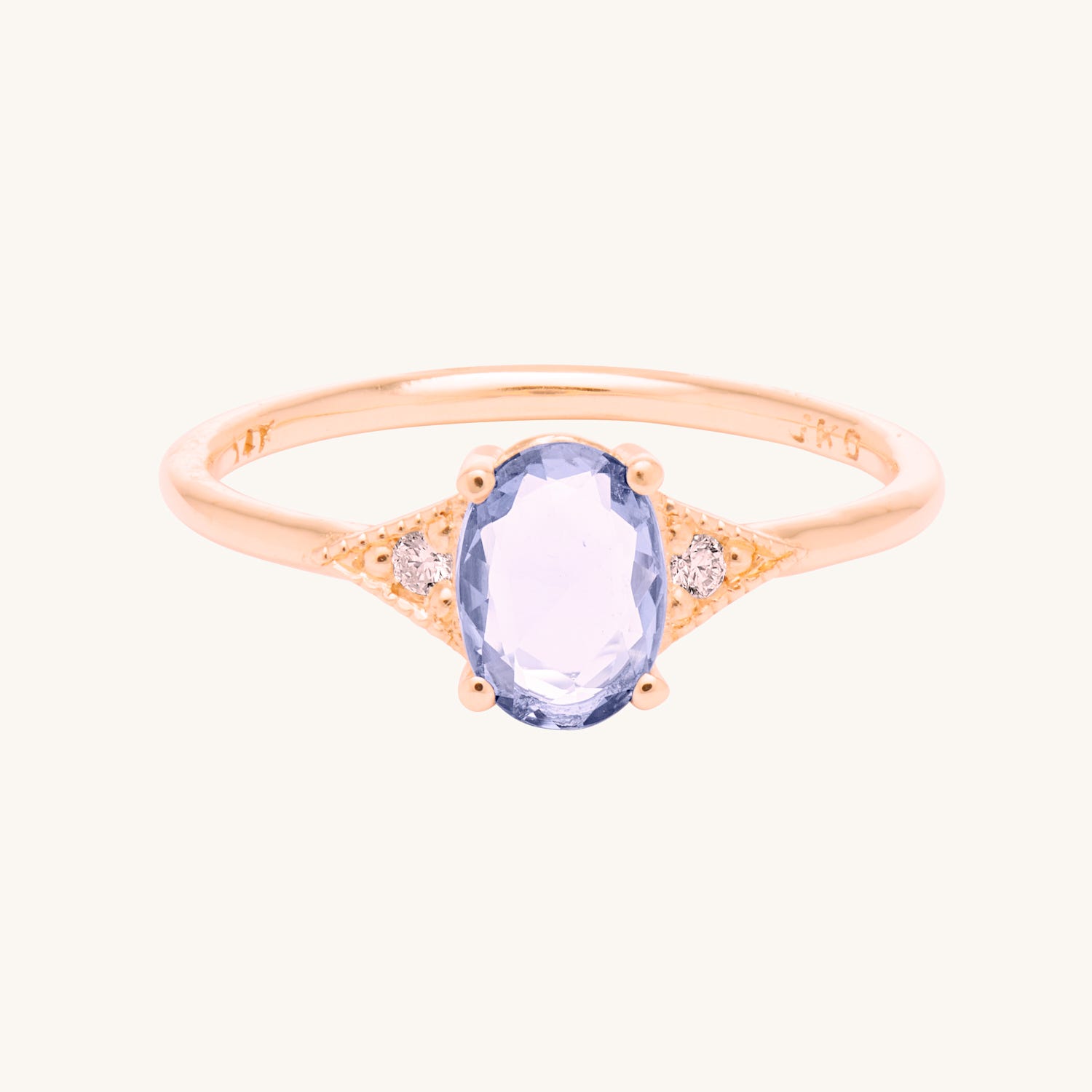 Sapphire Oval Deco Ring