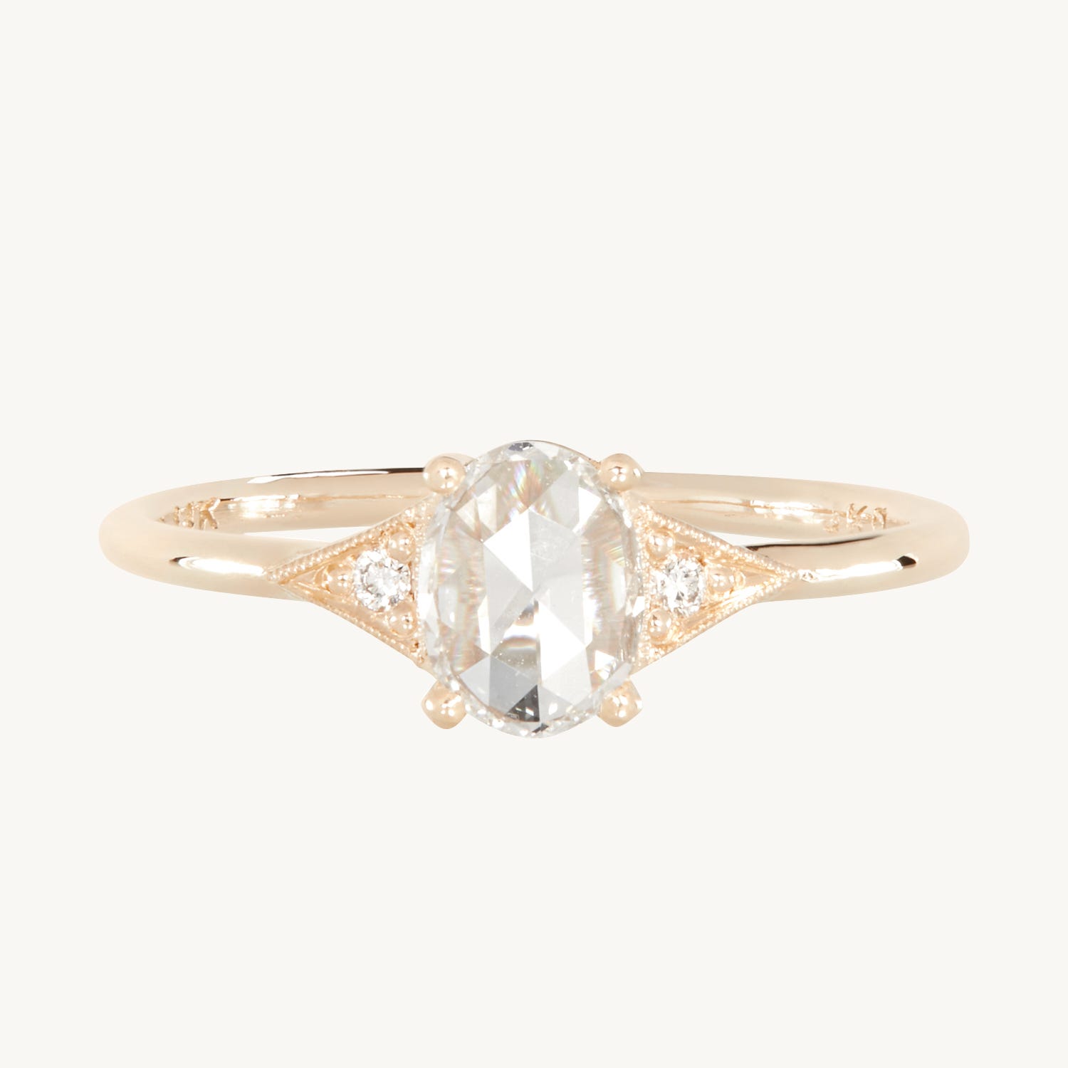 Rose Cut Deco Diamond Ring