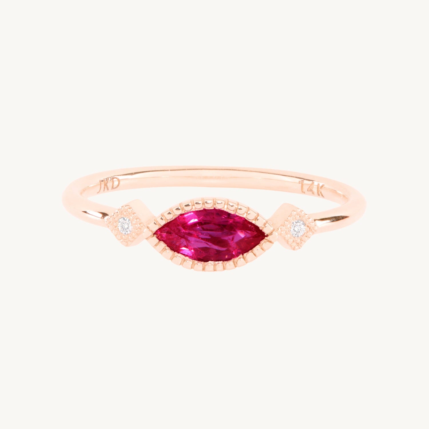 Ruby Marquise Deco Ring