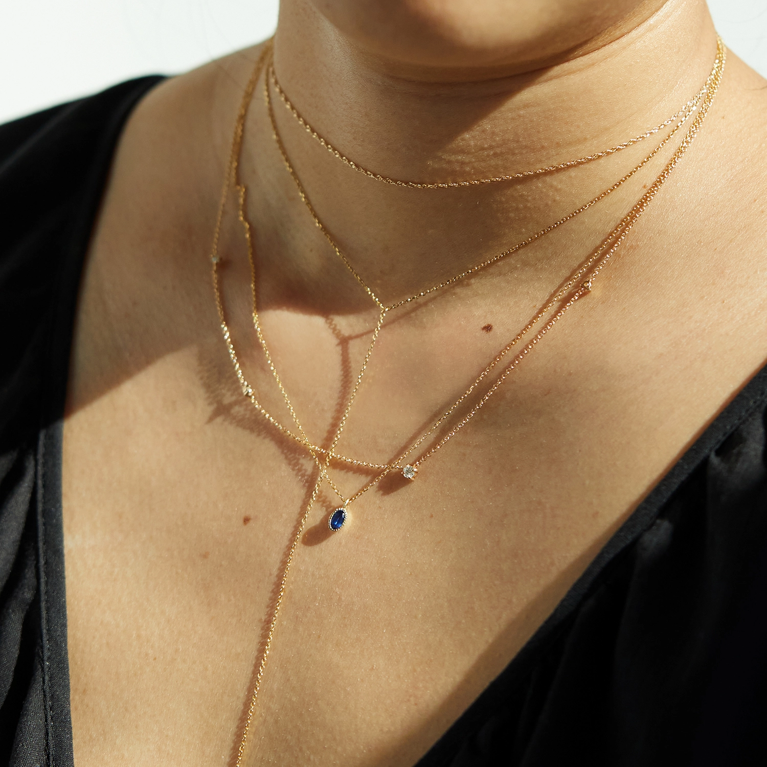 Caravaggio Necklace, Blue Sapphire - Image 5