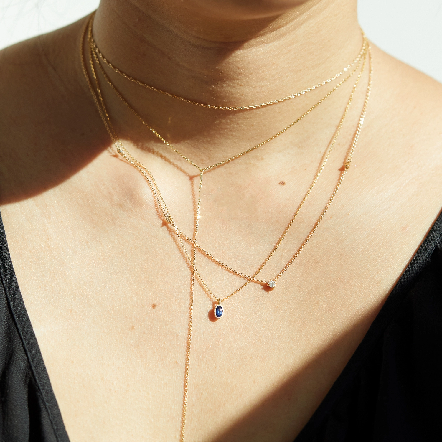 Caravaggio Necklace, Blue Sapphire - Image 6