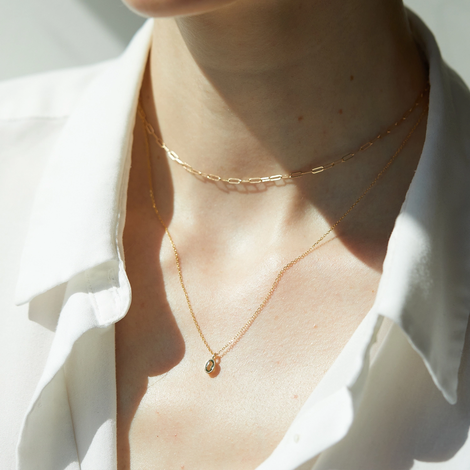 Caravaggio Necklace, Green Sapphire - Image 4