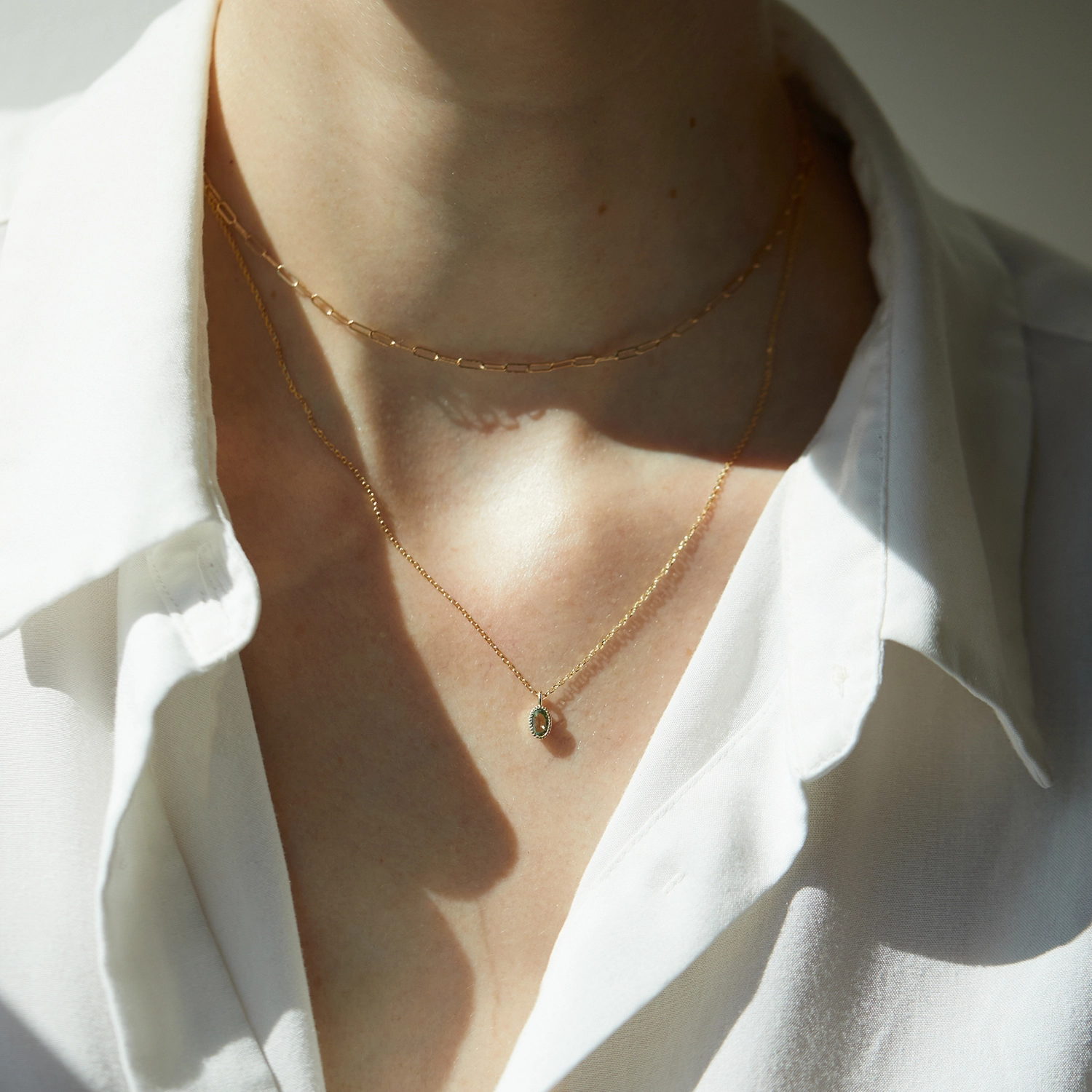 Caravaggio Necklace, Green Sapphire - Image 3