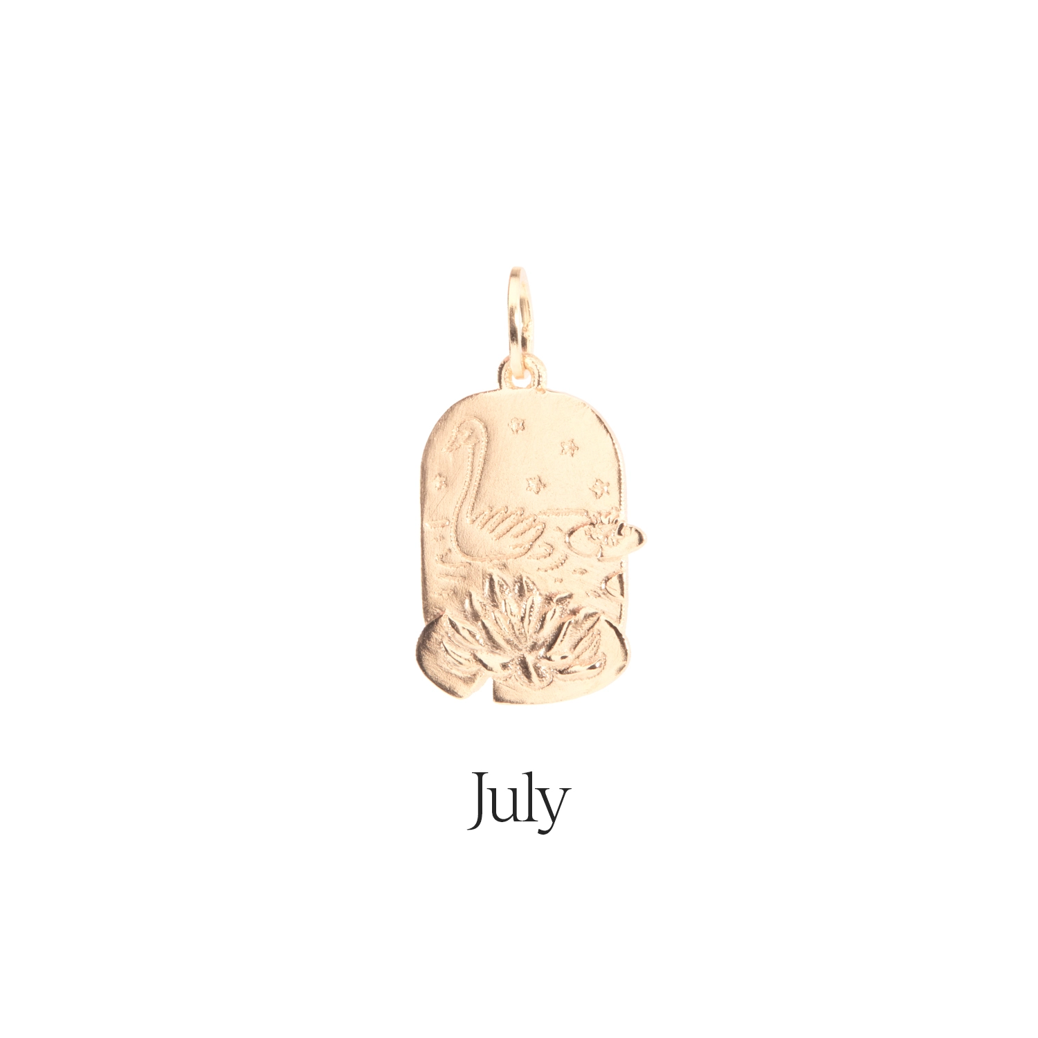 Water Lily Poem Charm, July - Image 3