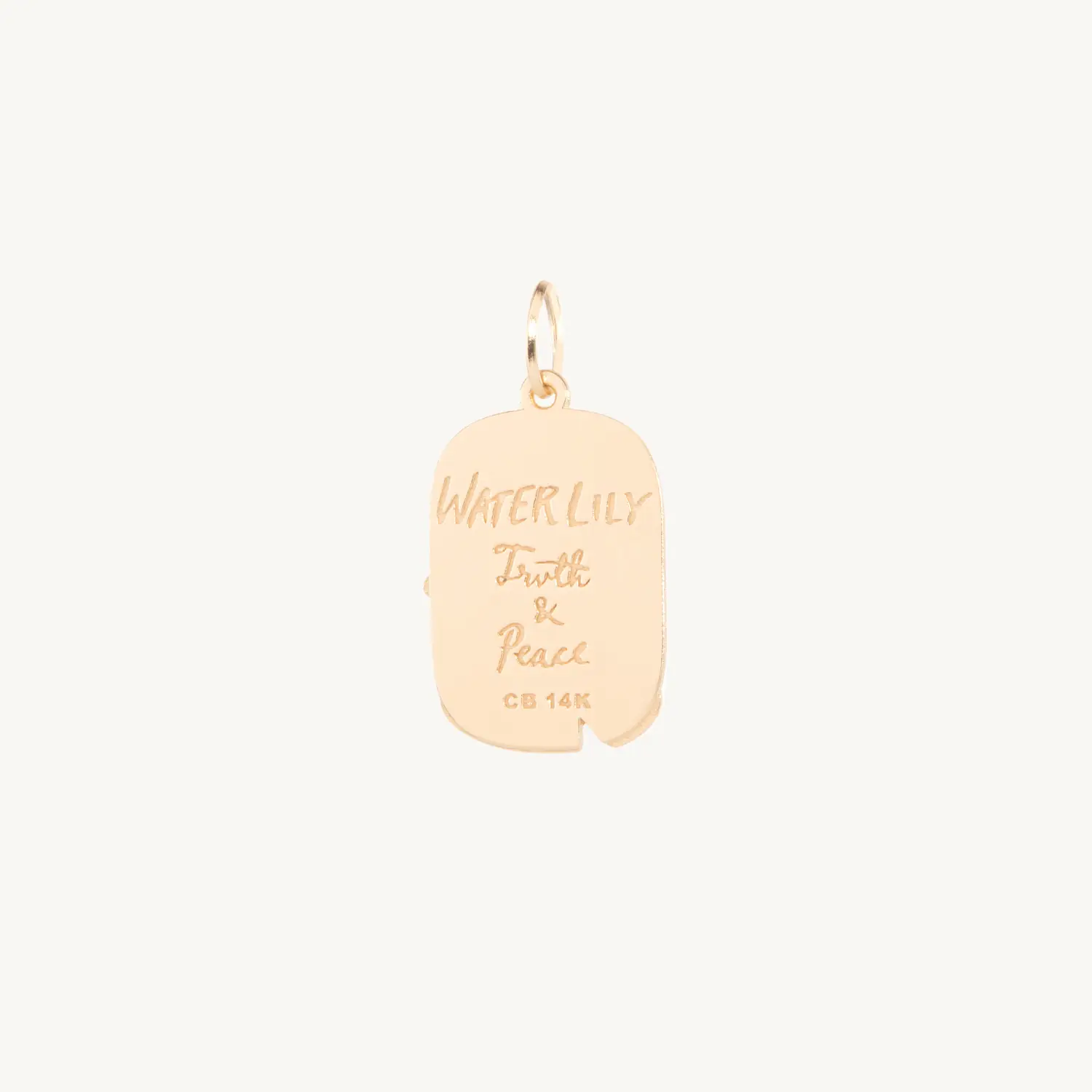 Alternative view of Water Lily Poem Charm, July