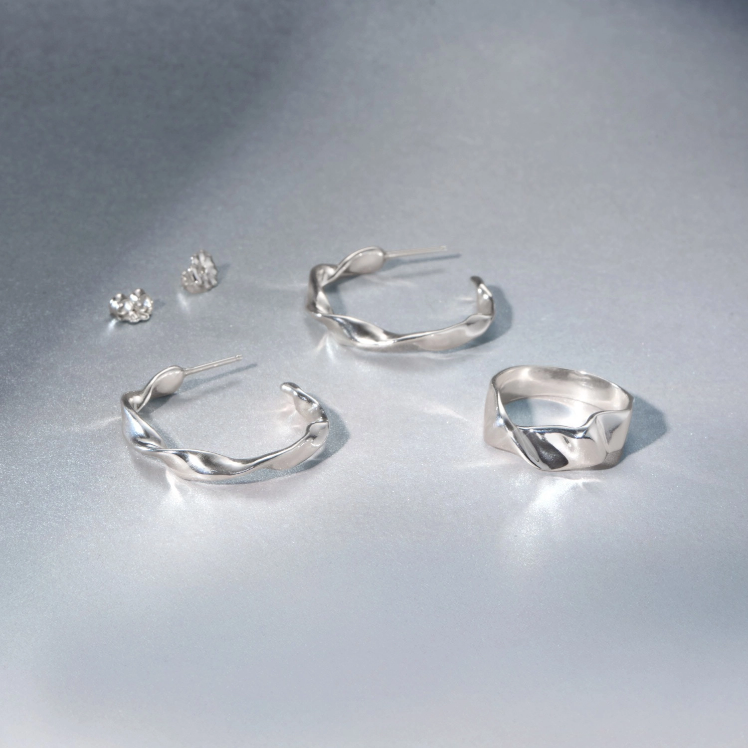 Silver Baby Juliette Hoops (pair) - Image 5