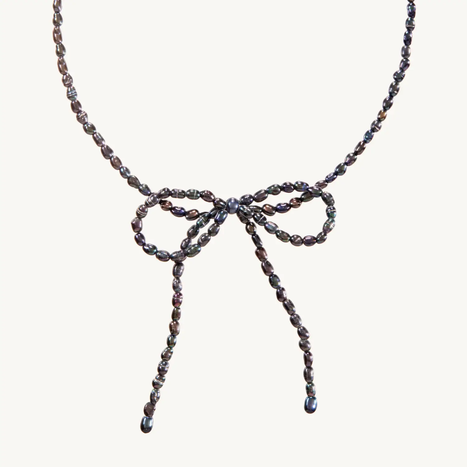 Margot Bow Black Pearl Necklace