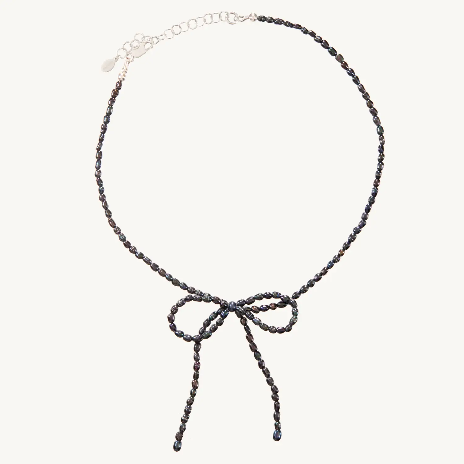 Alternative view of Margot Bow Black Pearl Necklace