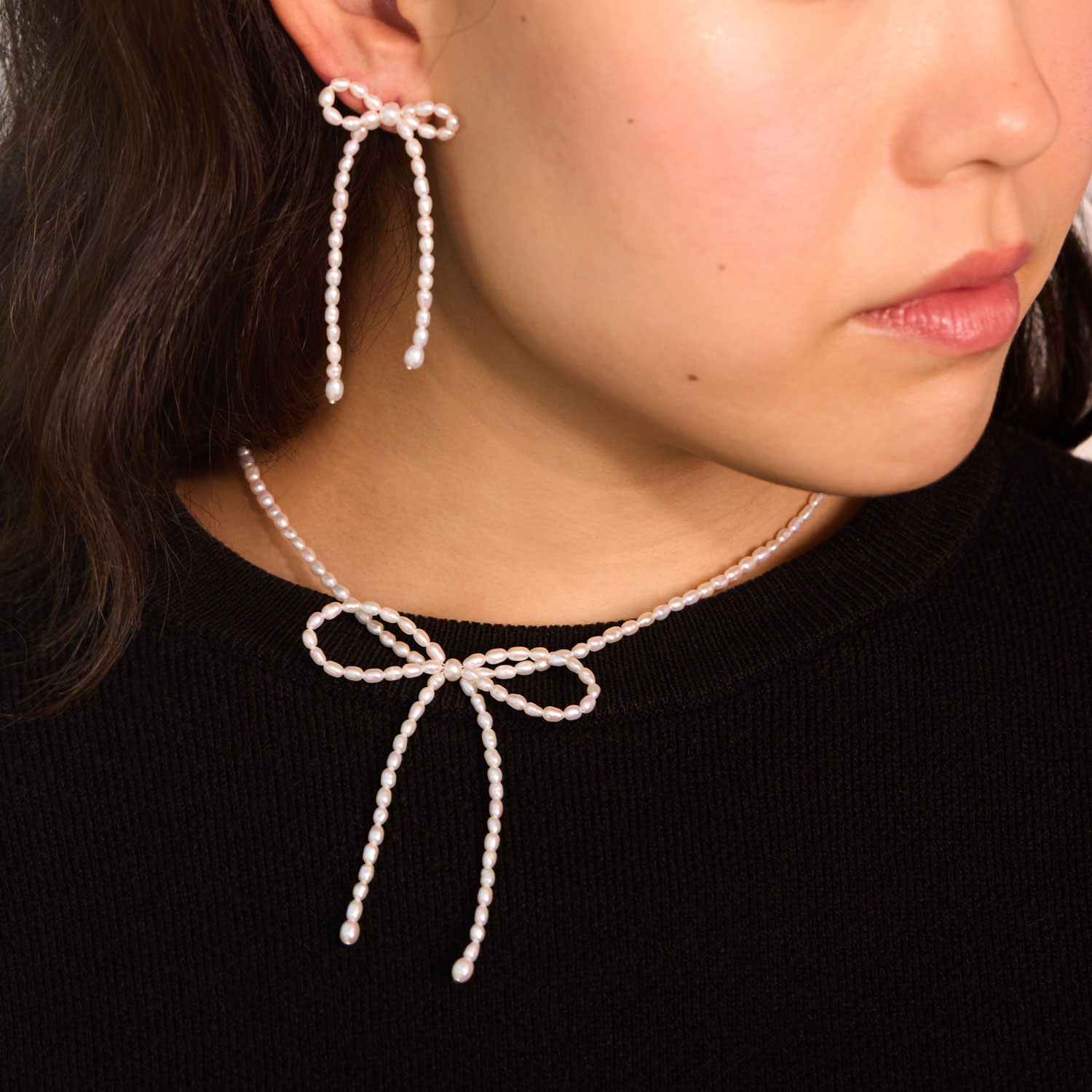 Margot Pearl Bow Earrings (pair) - Image 4