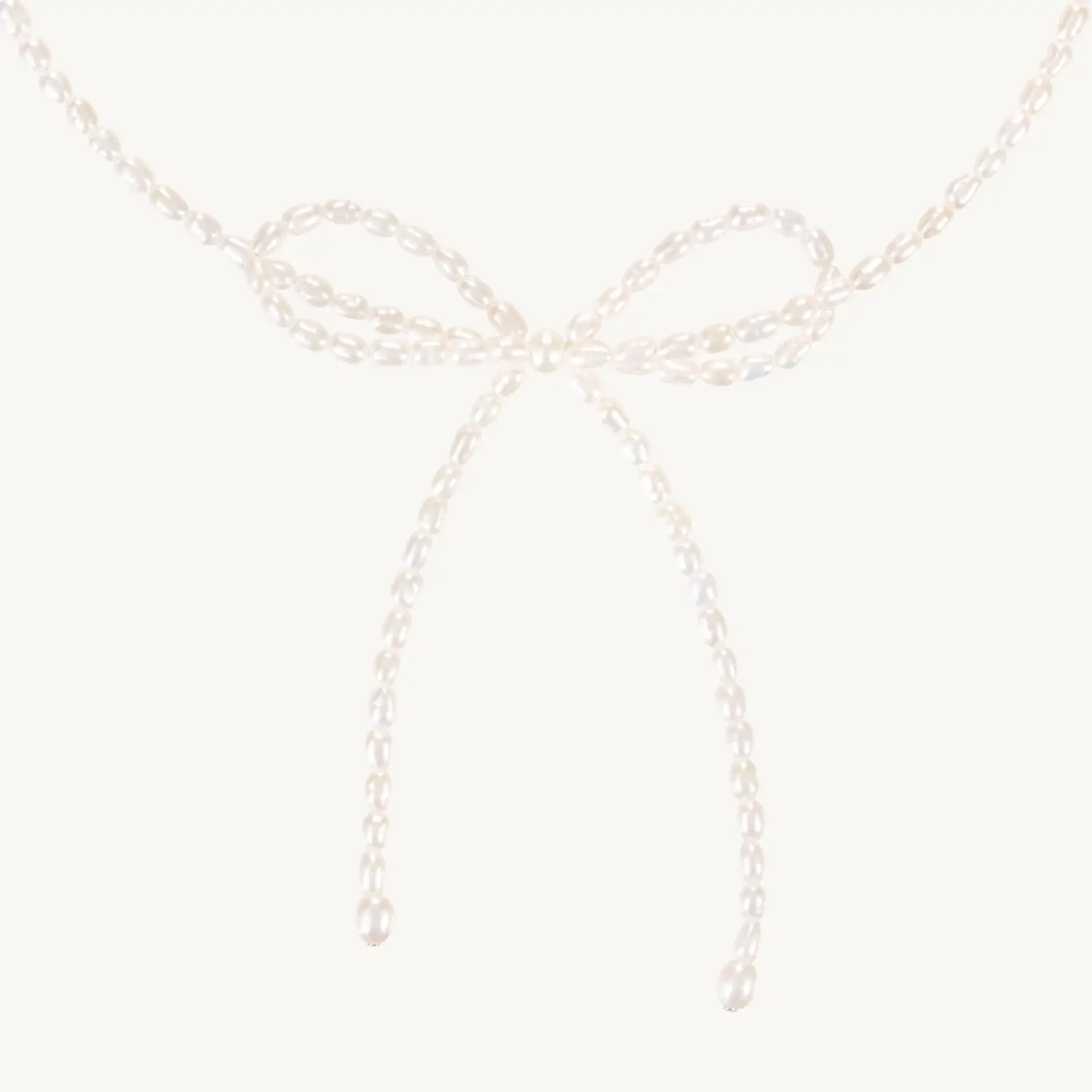 Margot Bow Pearl Necklace