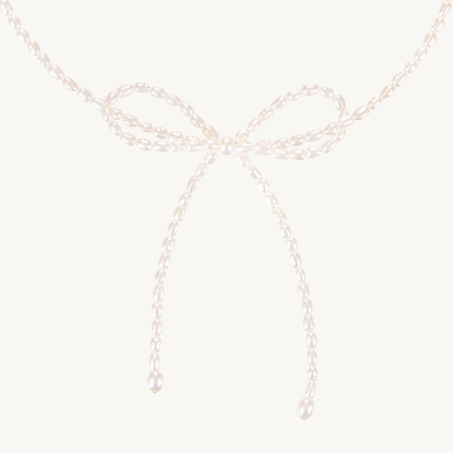 Margot Bow Pearl Necklace - Image 8