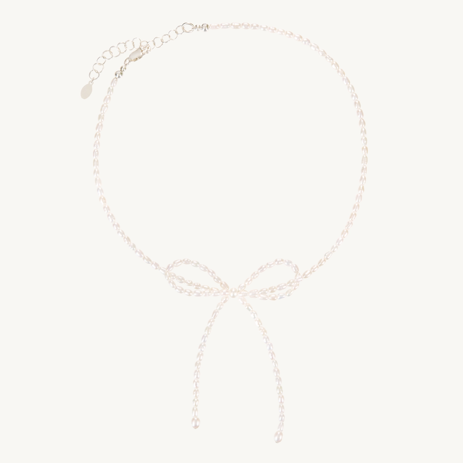 Margot Bow Pearl Necklace - Image 9