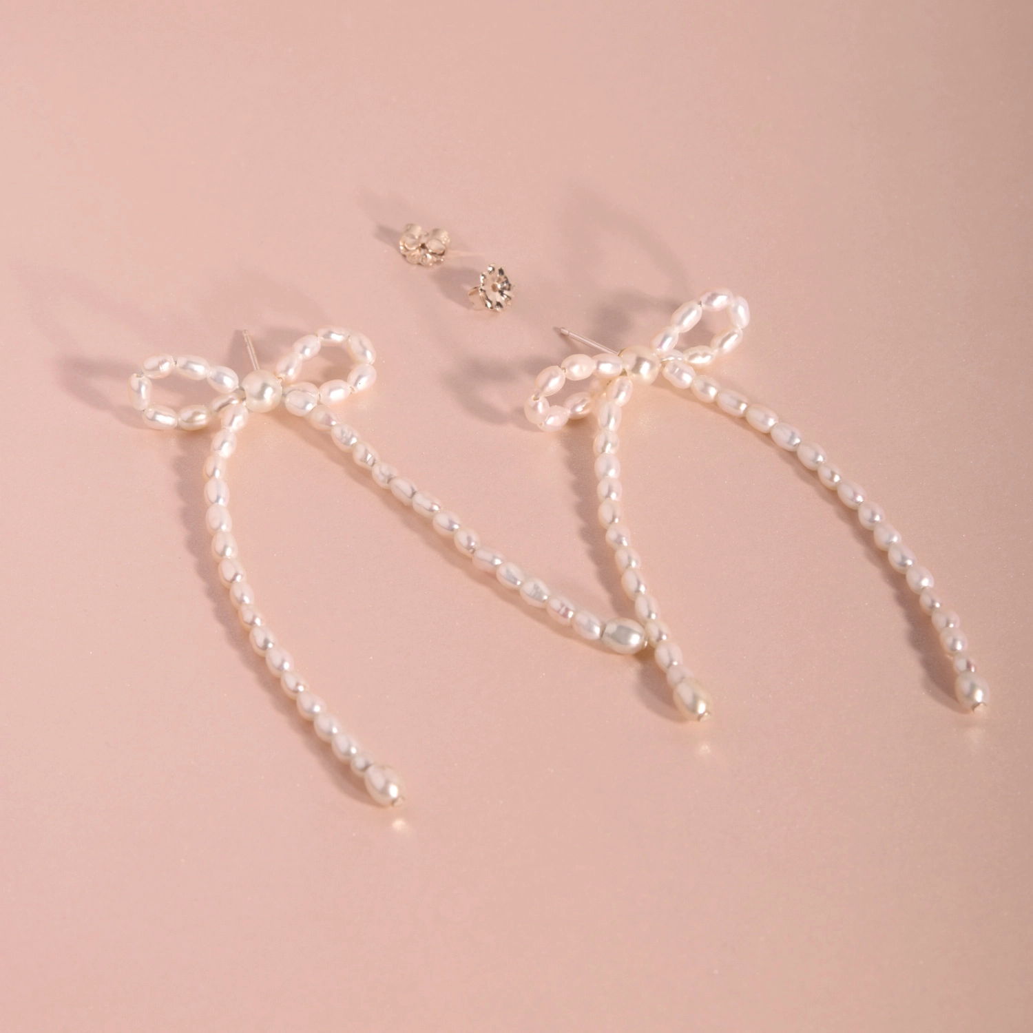 Margot Pearl Bow Earrings (pair) - Image 6