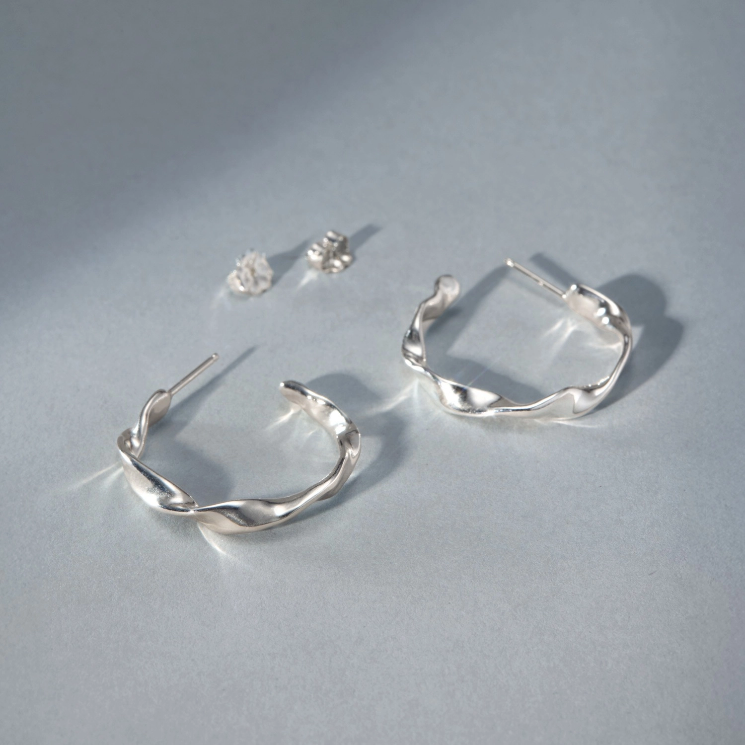 Silver Baby Juliette Hoops (pair) - Image 3