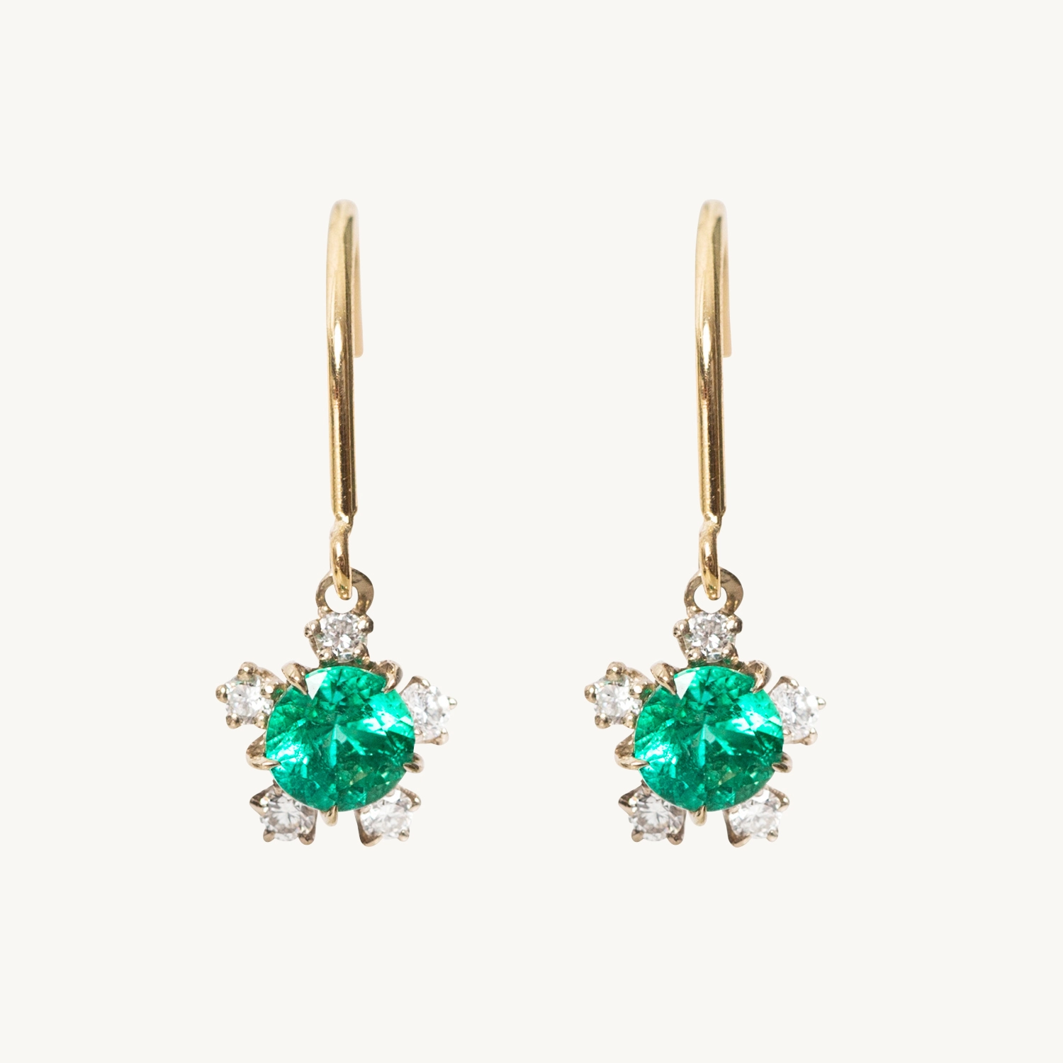 Emerald Snowflake Earrings (pair) - Image 7