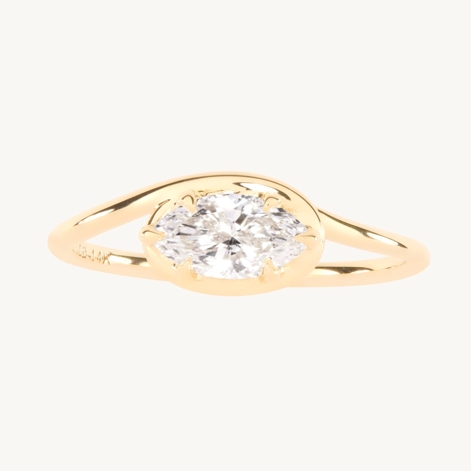 Cinema Lab-Grown Marquise Diamond Ring