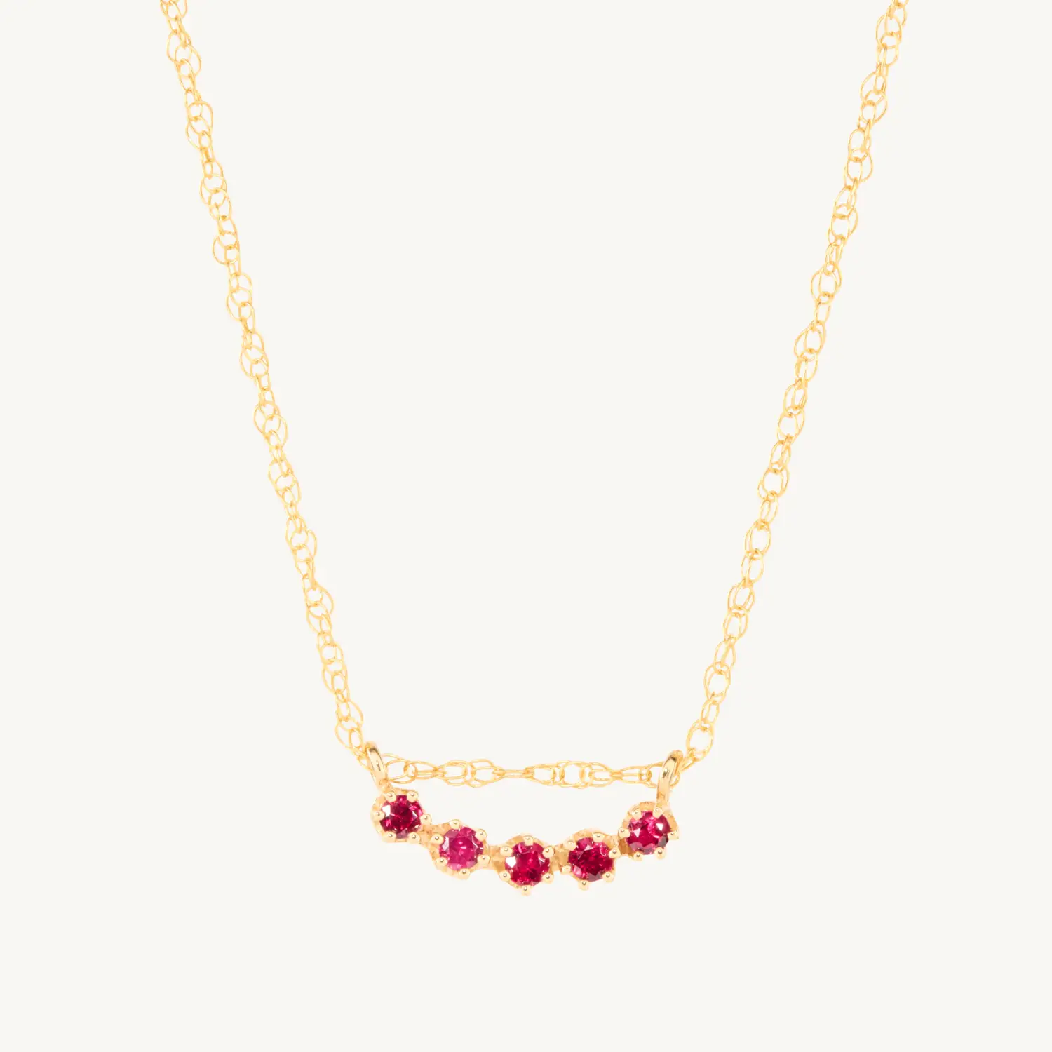 Majesty Curve Necklace, Ruby