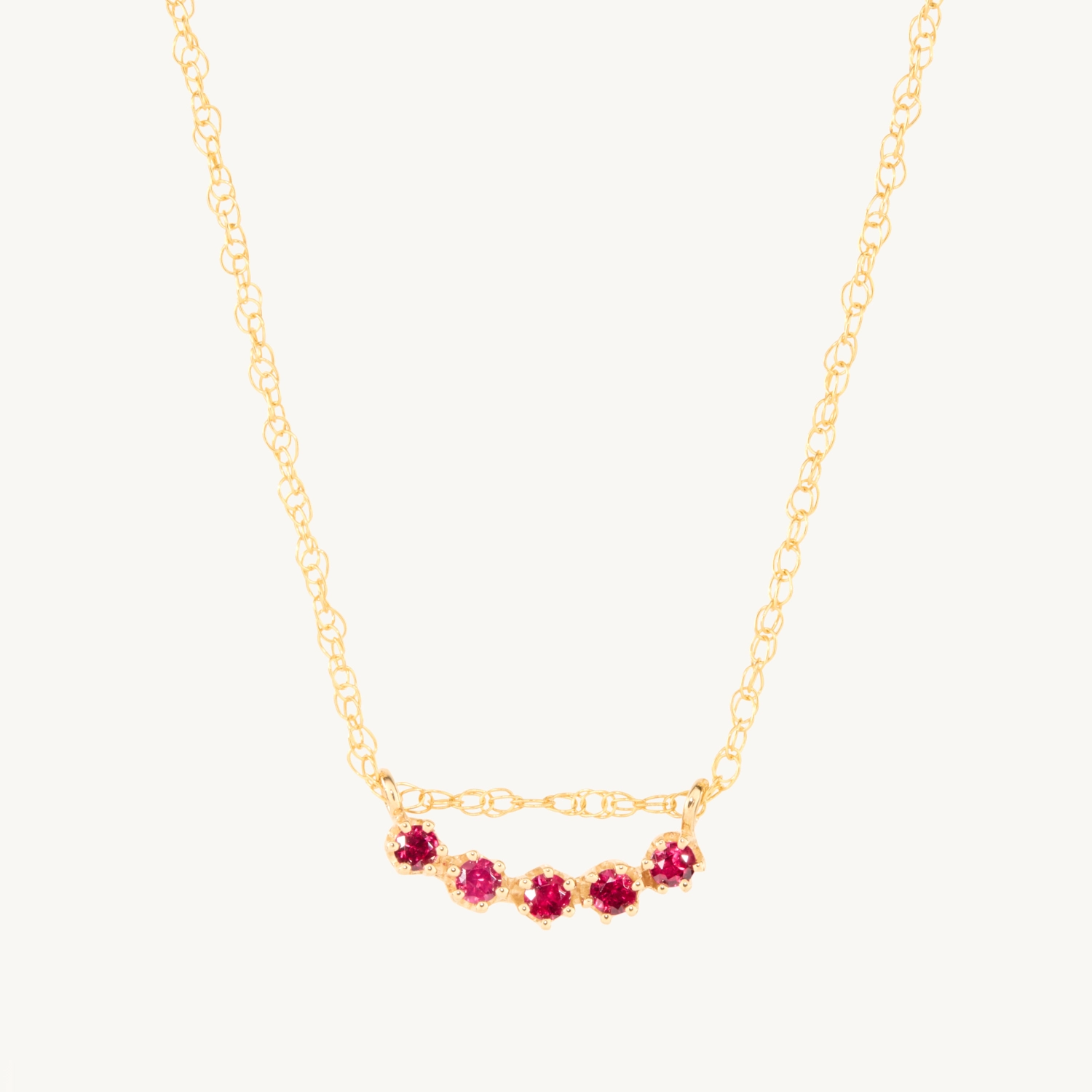 Majesty Curve Necklace, Ruby - Image 5