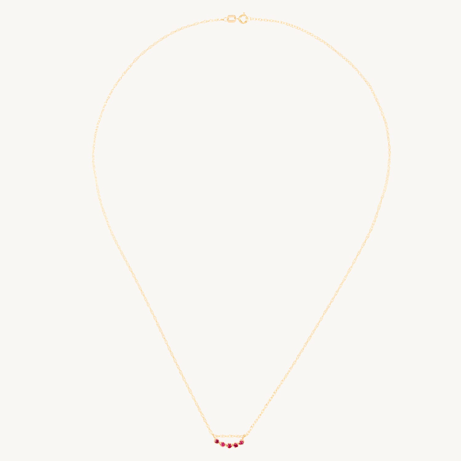 Alternative view of Majesty Curve Necklace, Ruby