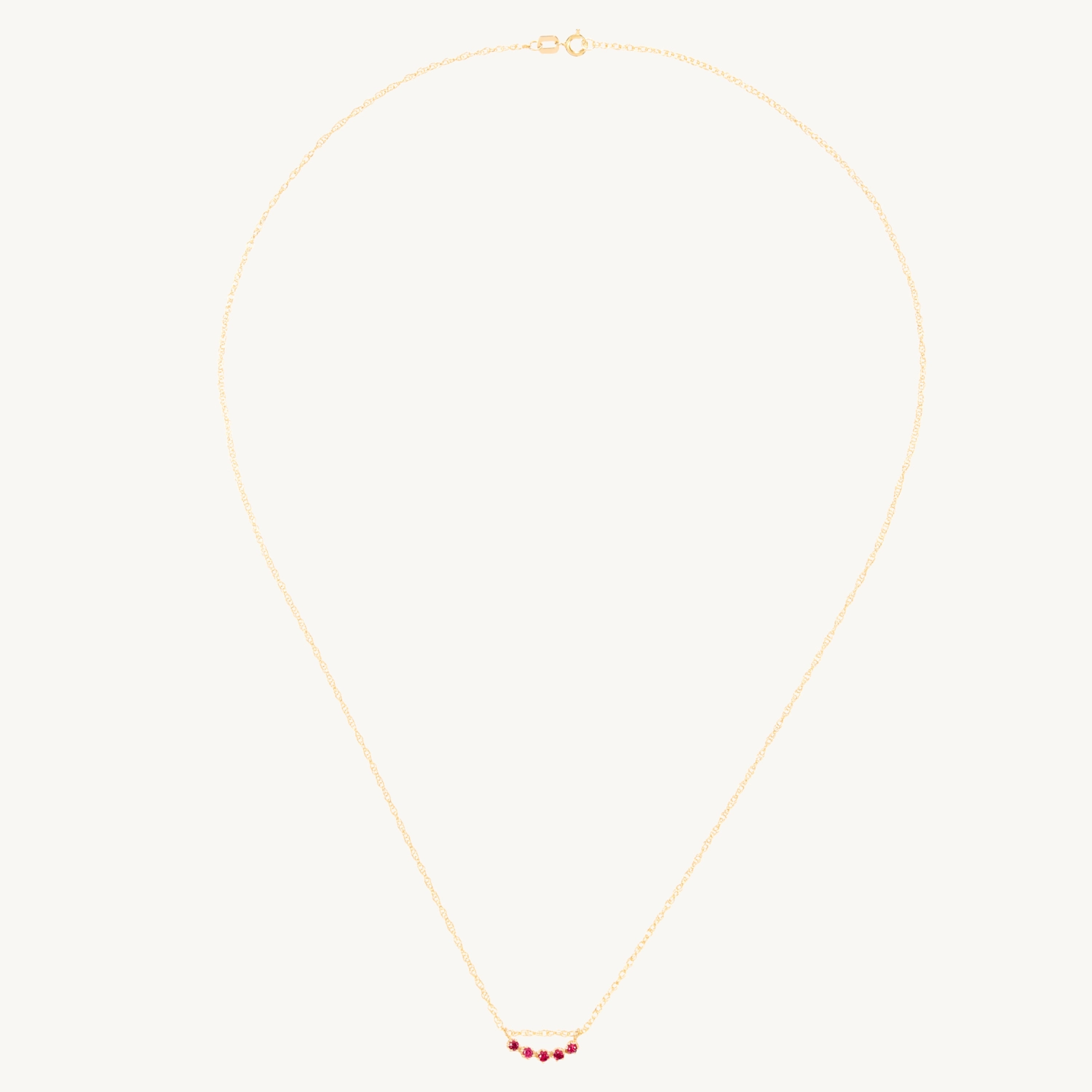 Majesty Curve Necklace, Ruby - Image 6