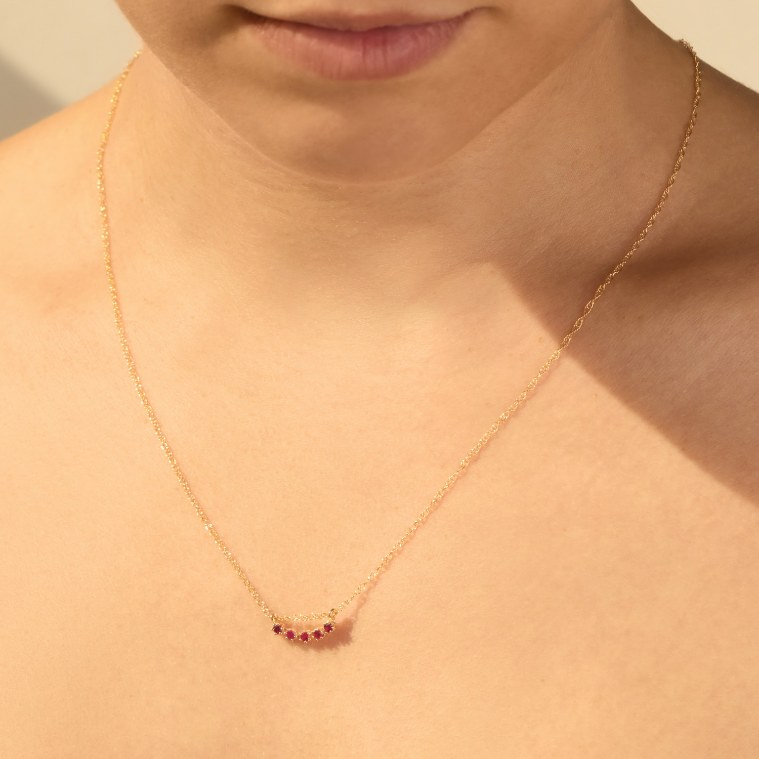 Majesty Curve Necklace, Ruby - Image 3
