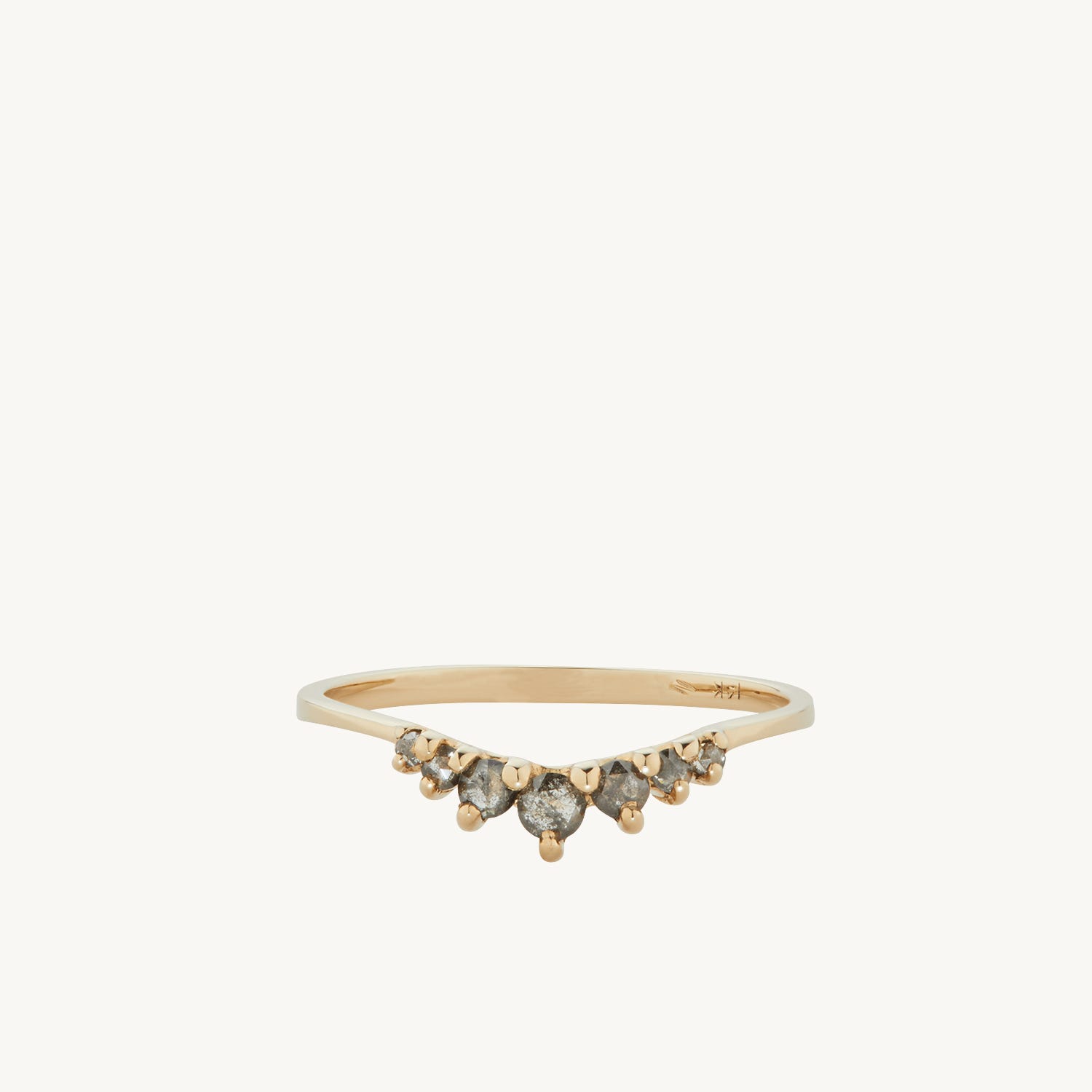 Beacen Ring, Salt and Pepper Diamond