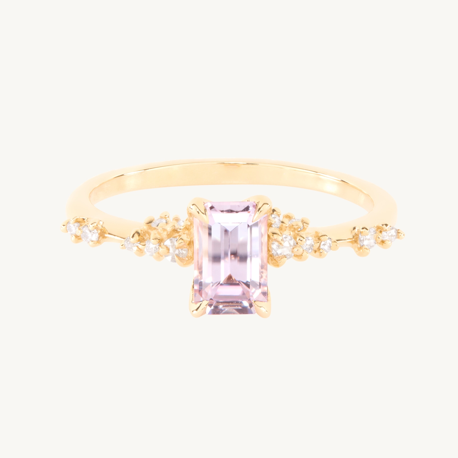 Daphne Pink Sapphire Solitaire Ring - Image 7