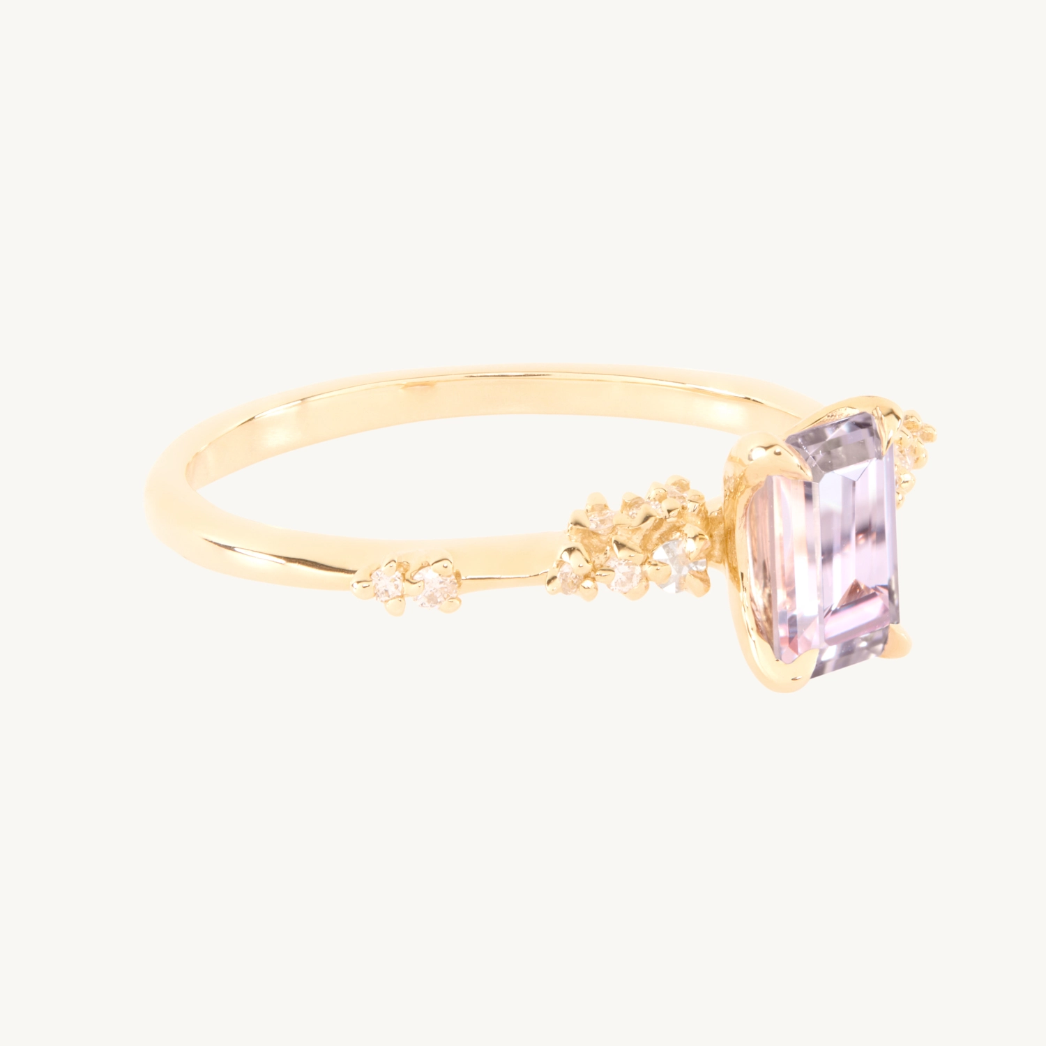 Daphne Pink Sapphire Solitaire Ring - Image 8