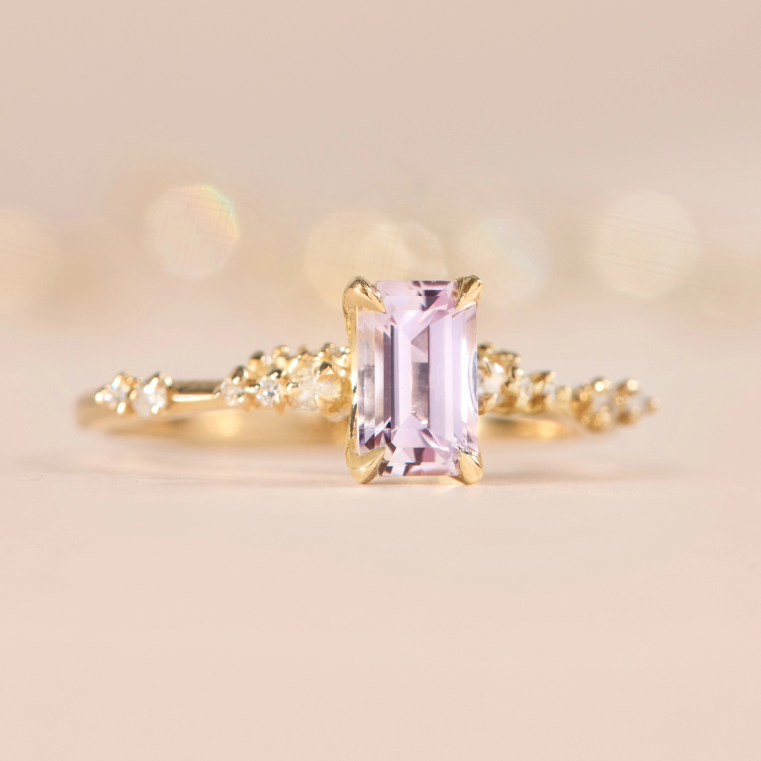 Daphne Pink Sapphire Solitaire Ring - Image 5