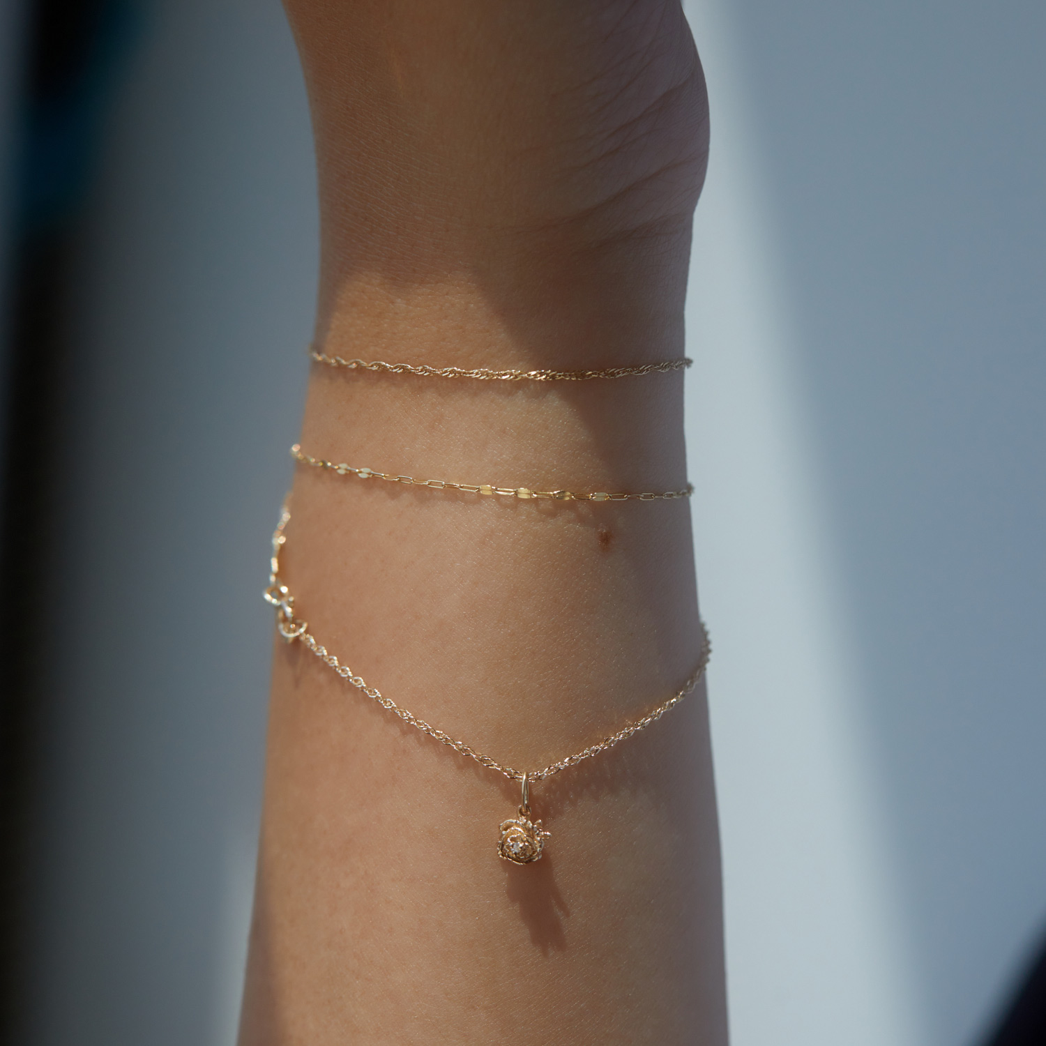 Dewy Diamond Rose Charm - Image 4
