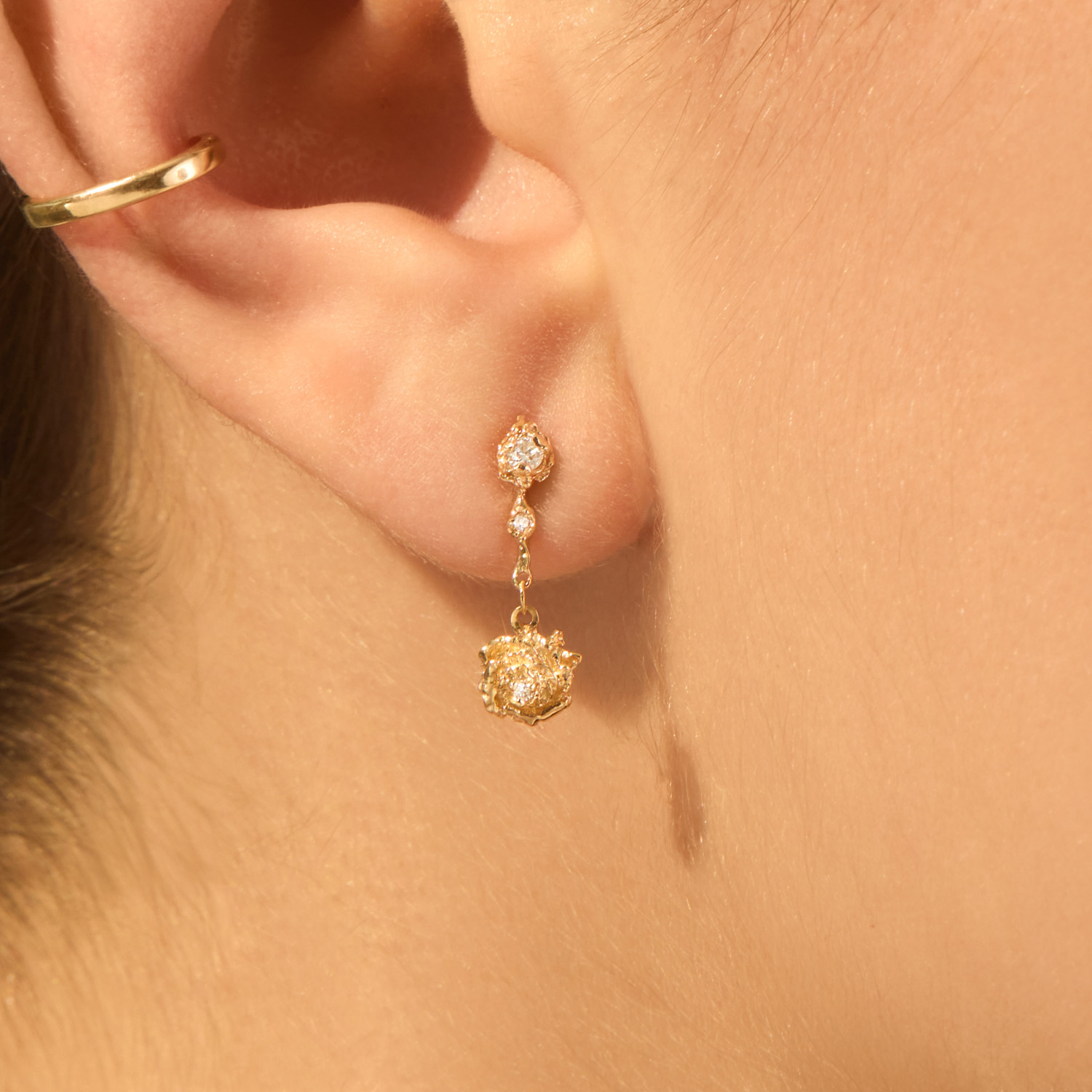 Dewy Rose Drop Earring (single) - Image 3