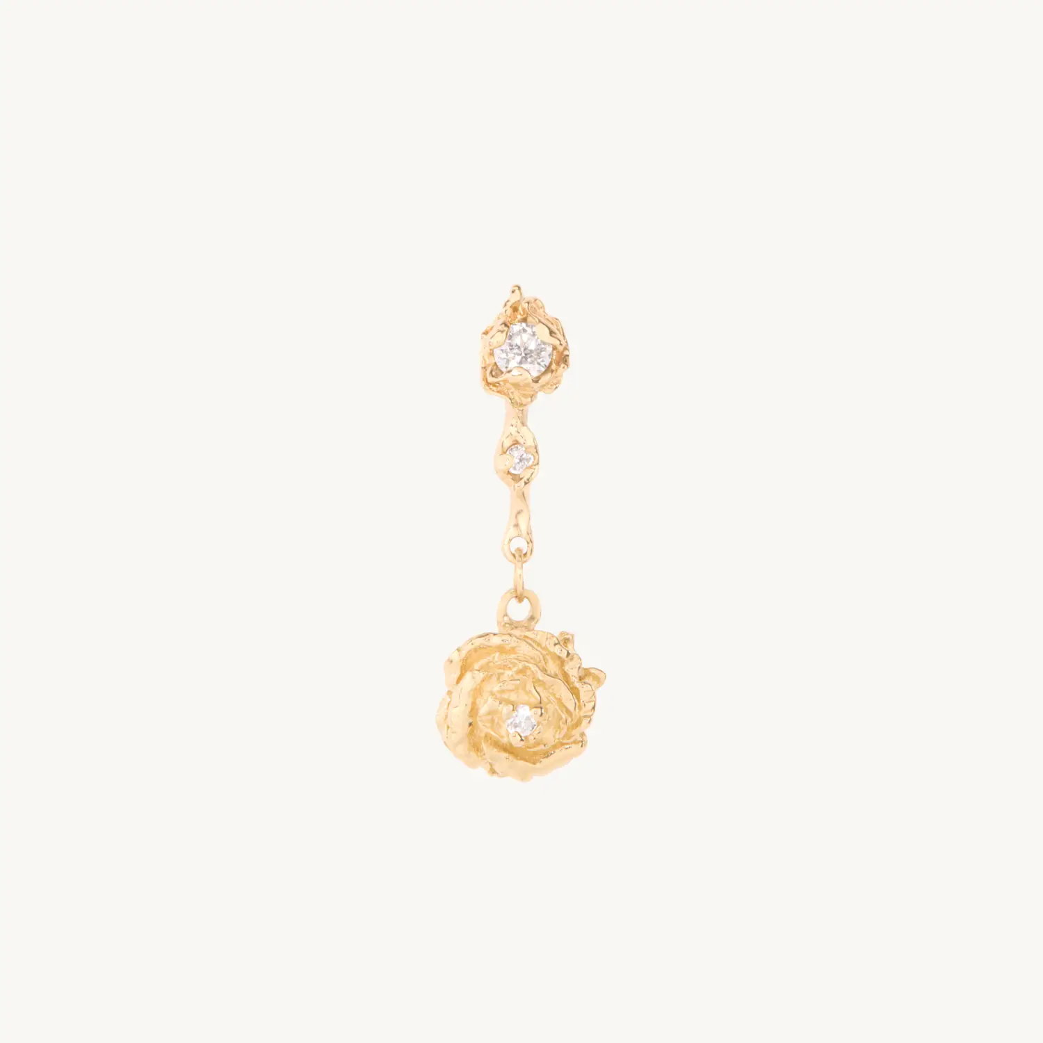Dewy Rose Drop Earring (single)